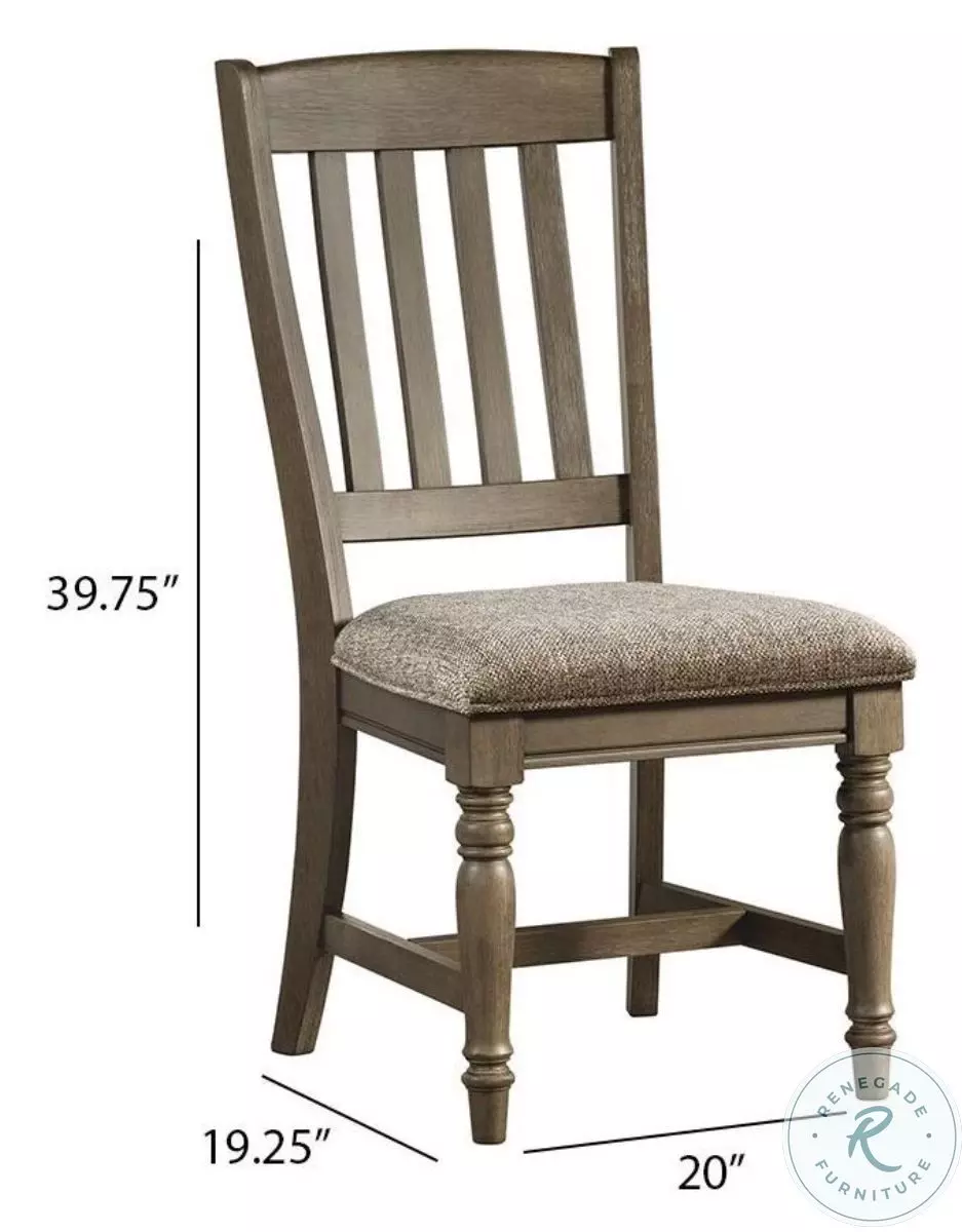 Balboa Park Roasted Oak Slat Back Side Chair Set of 2 From Home