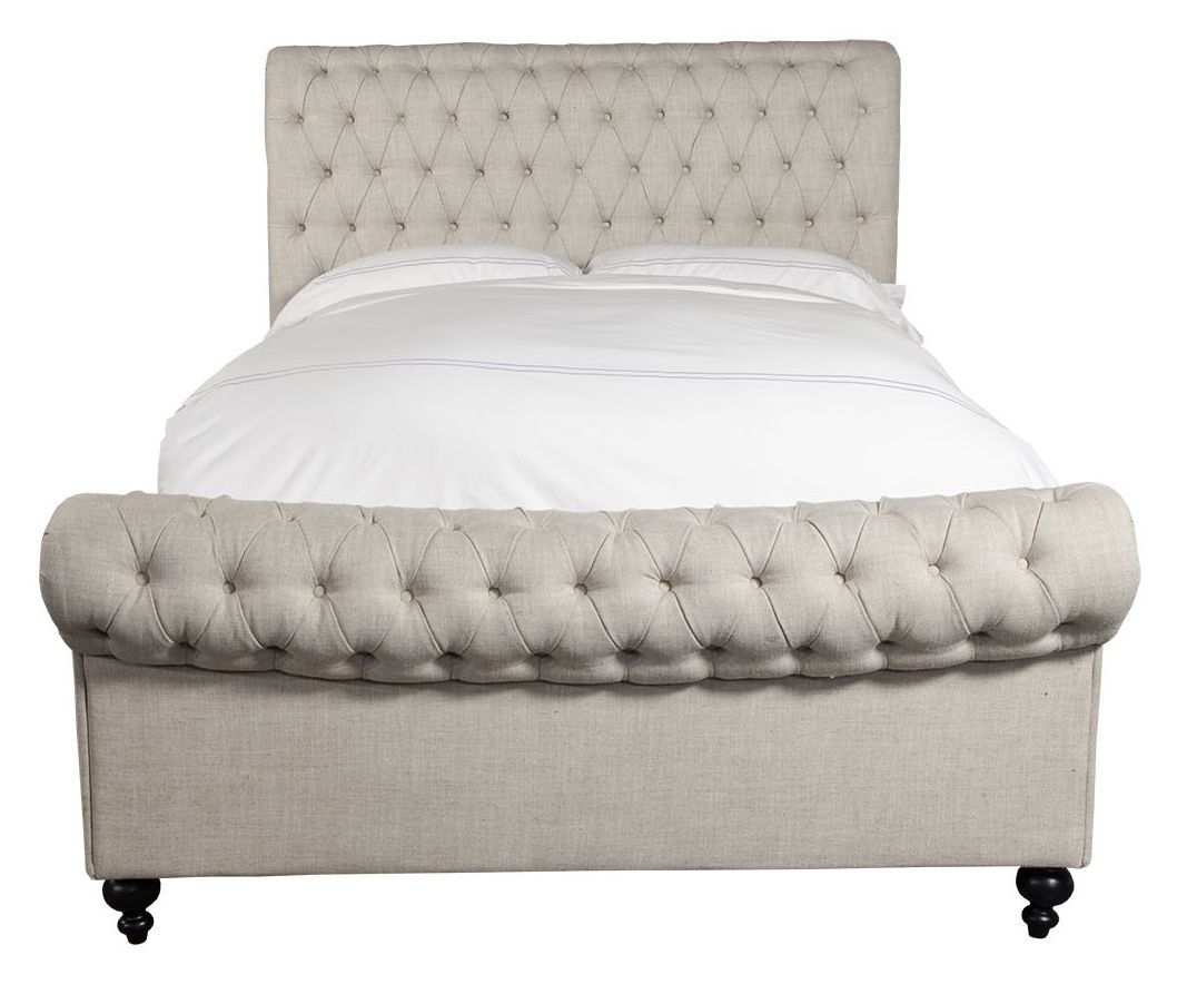 Jackie Crepe Queen Upholstered Sleigh Bed from Parker Living