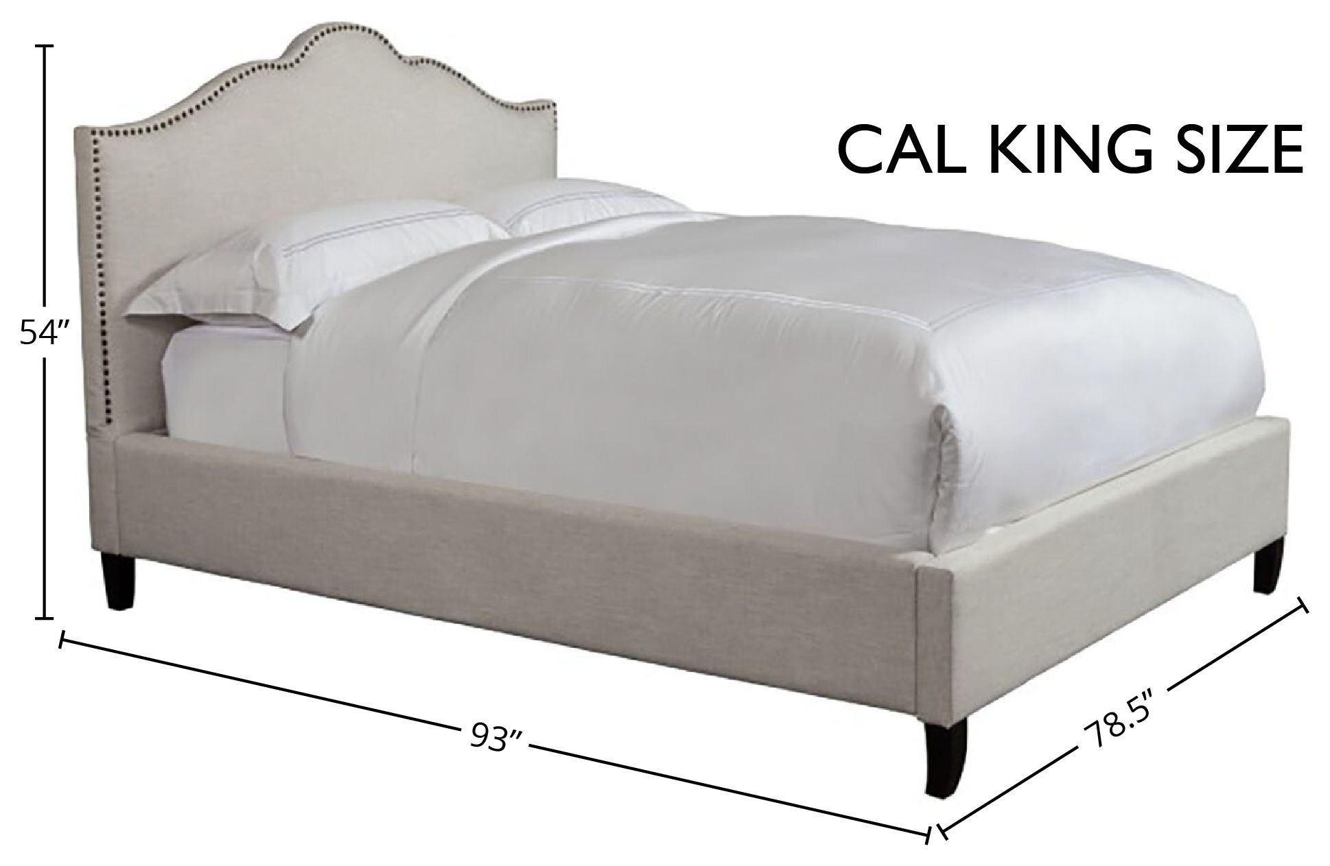 Jamie Flour Natural Performance Fabric California King Upholstered Panel Bed