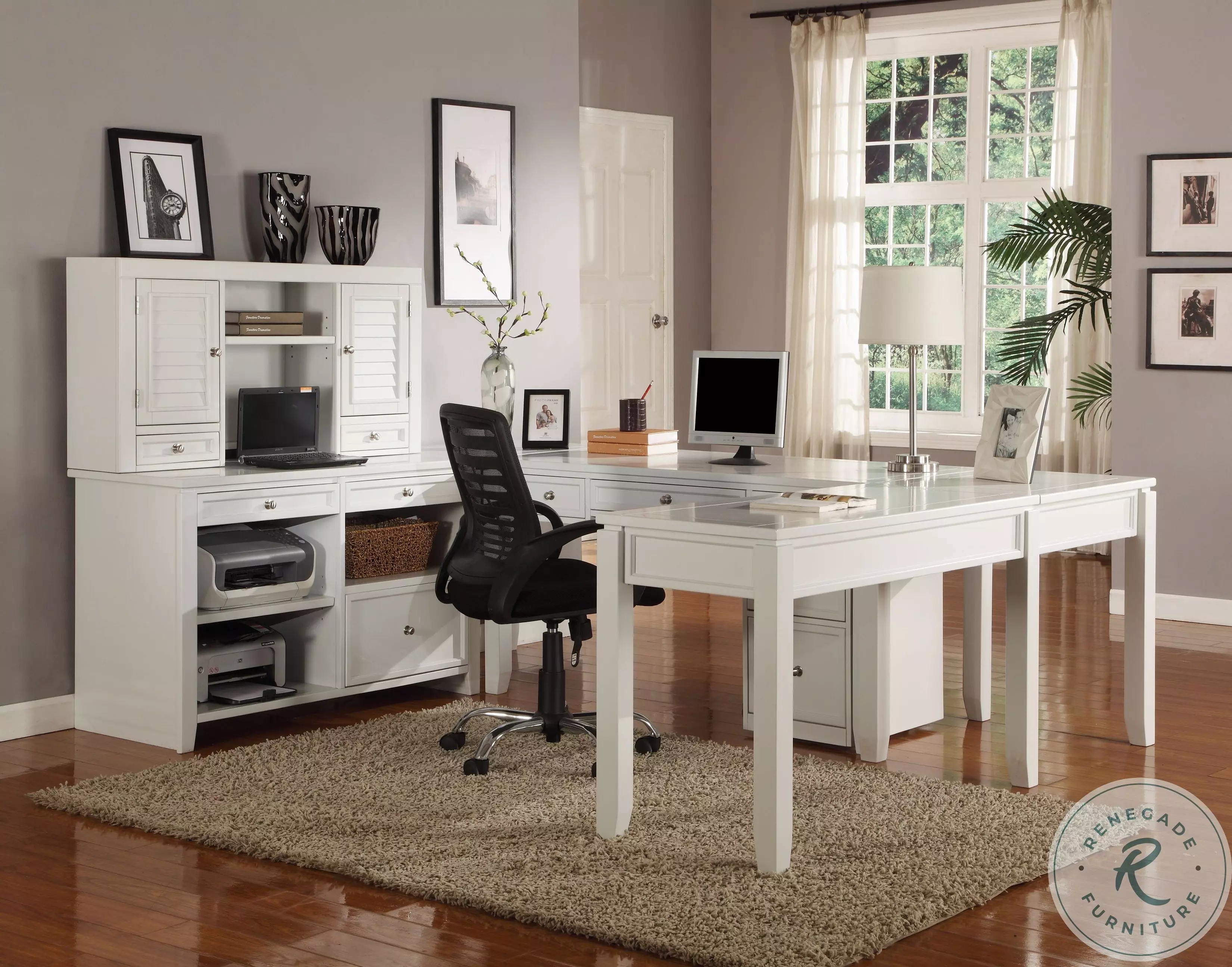 Boca U-Shape Credenza Home Office Set From Home Gallery Stores