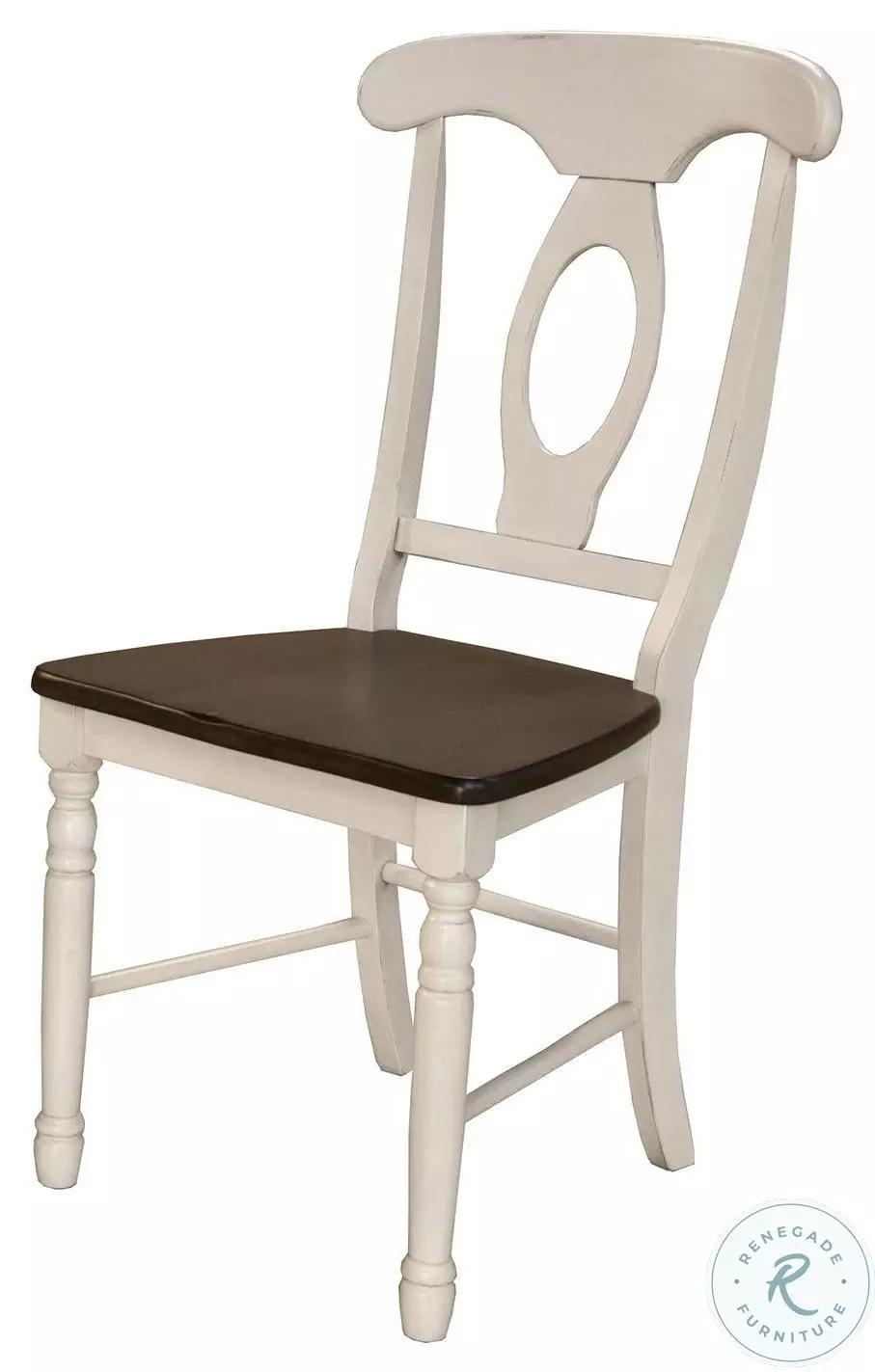 British Isles Chalk Cocoa Bean Napoleon Side Chair Set of 2 From
