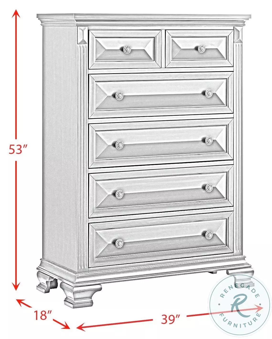 Sumner Distressed Black 6 Drawer Chest