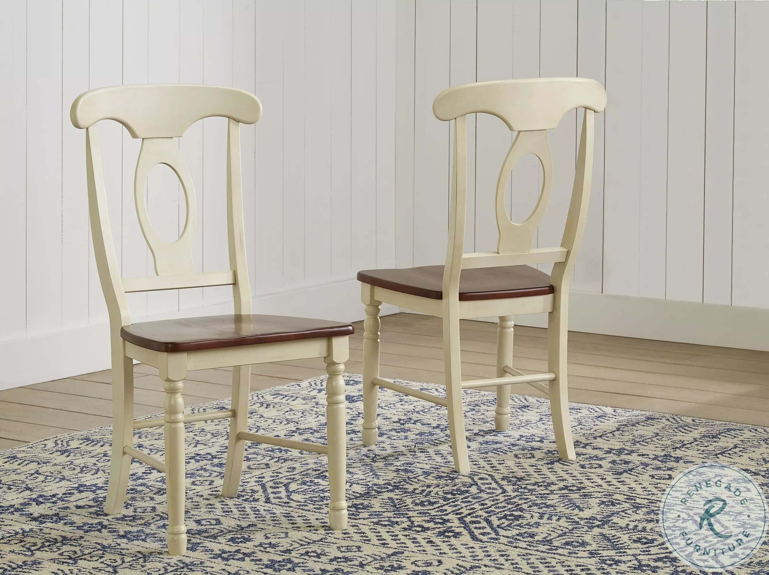 British Isles Merlot Buttermilk Napoleon Side Chair Set of 2 From