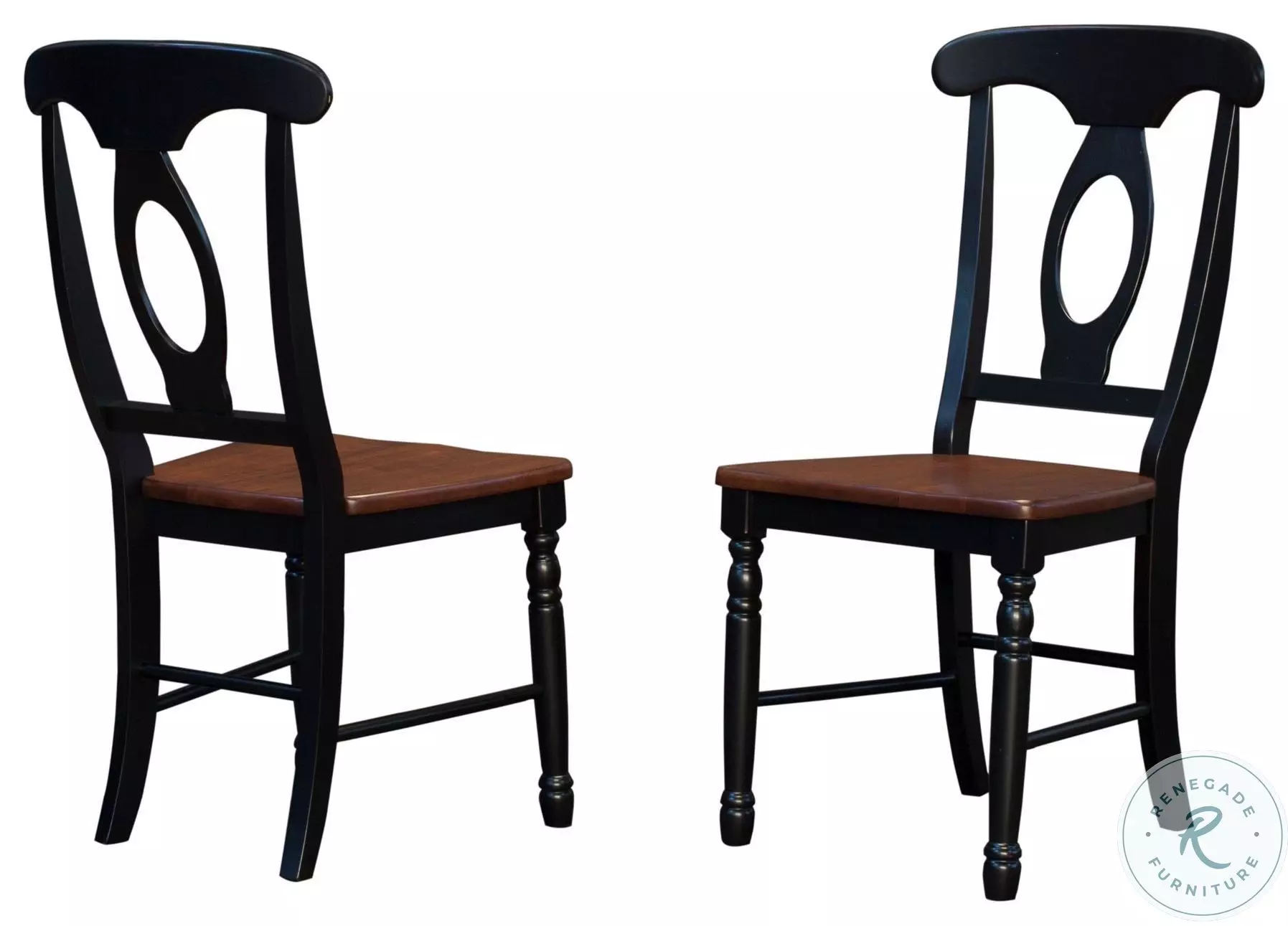 British Isles Oak Black Napoleon Side Chair Set of 2 From Home