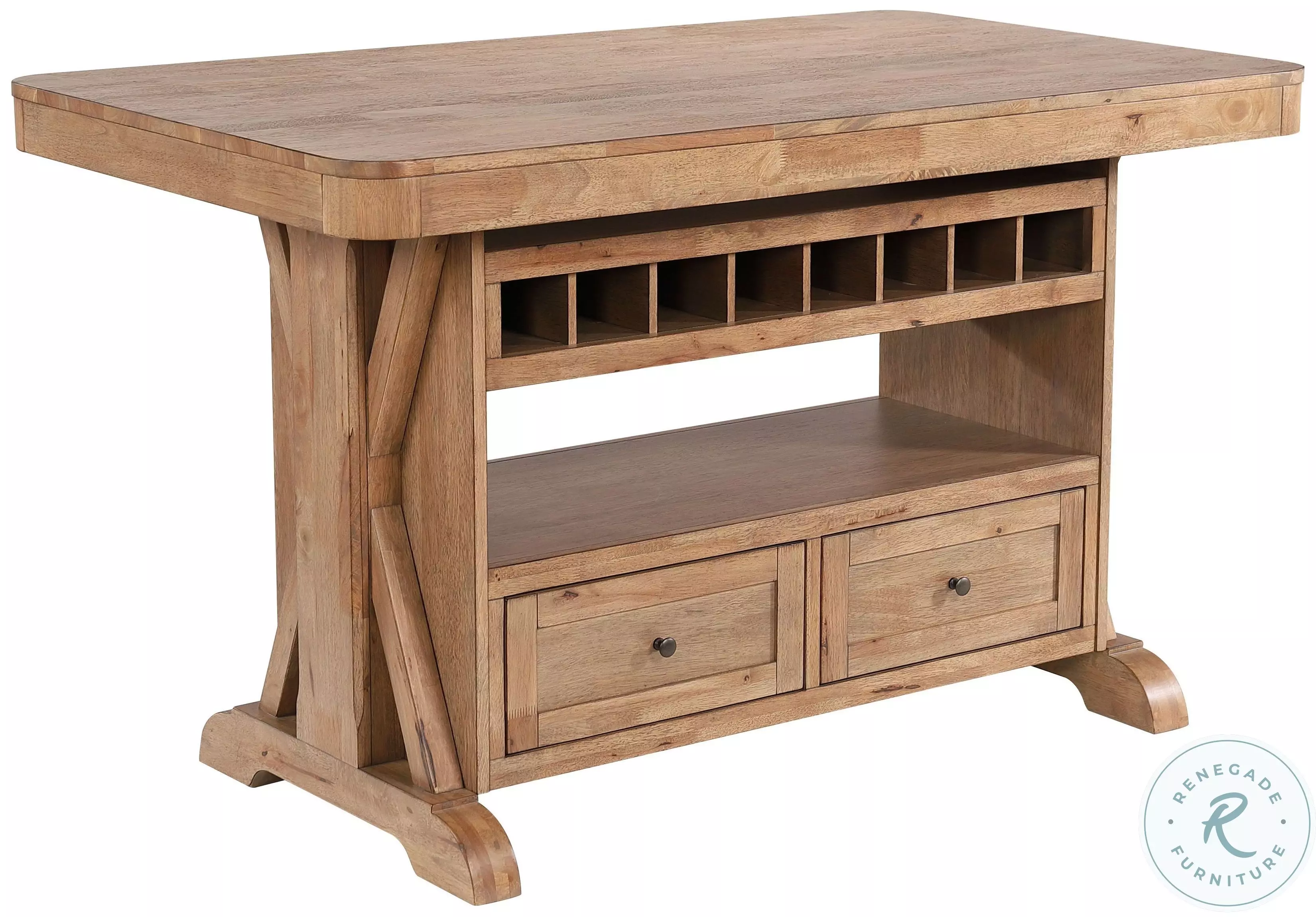 Brownstone Warm Brown Dining Island Table From ECI Furniture | Coleman ...