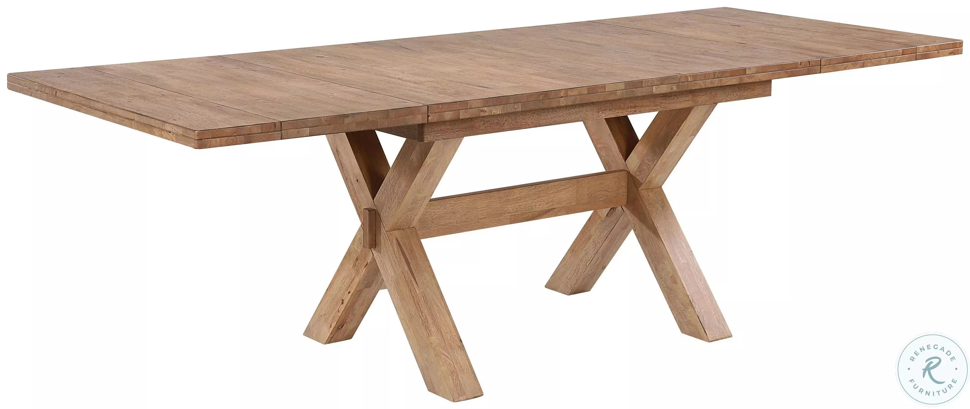 Brownstone Warm Brown Trestle Extendable Dining Table From ECI