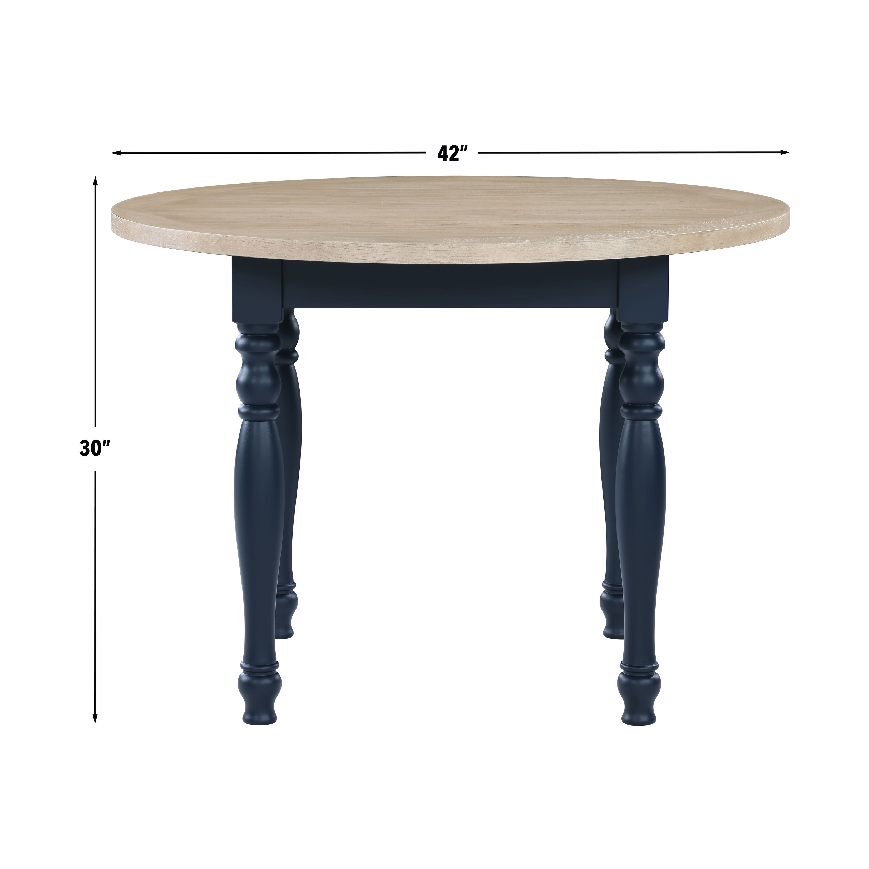 Darcy Blue 42" Round Dining Table