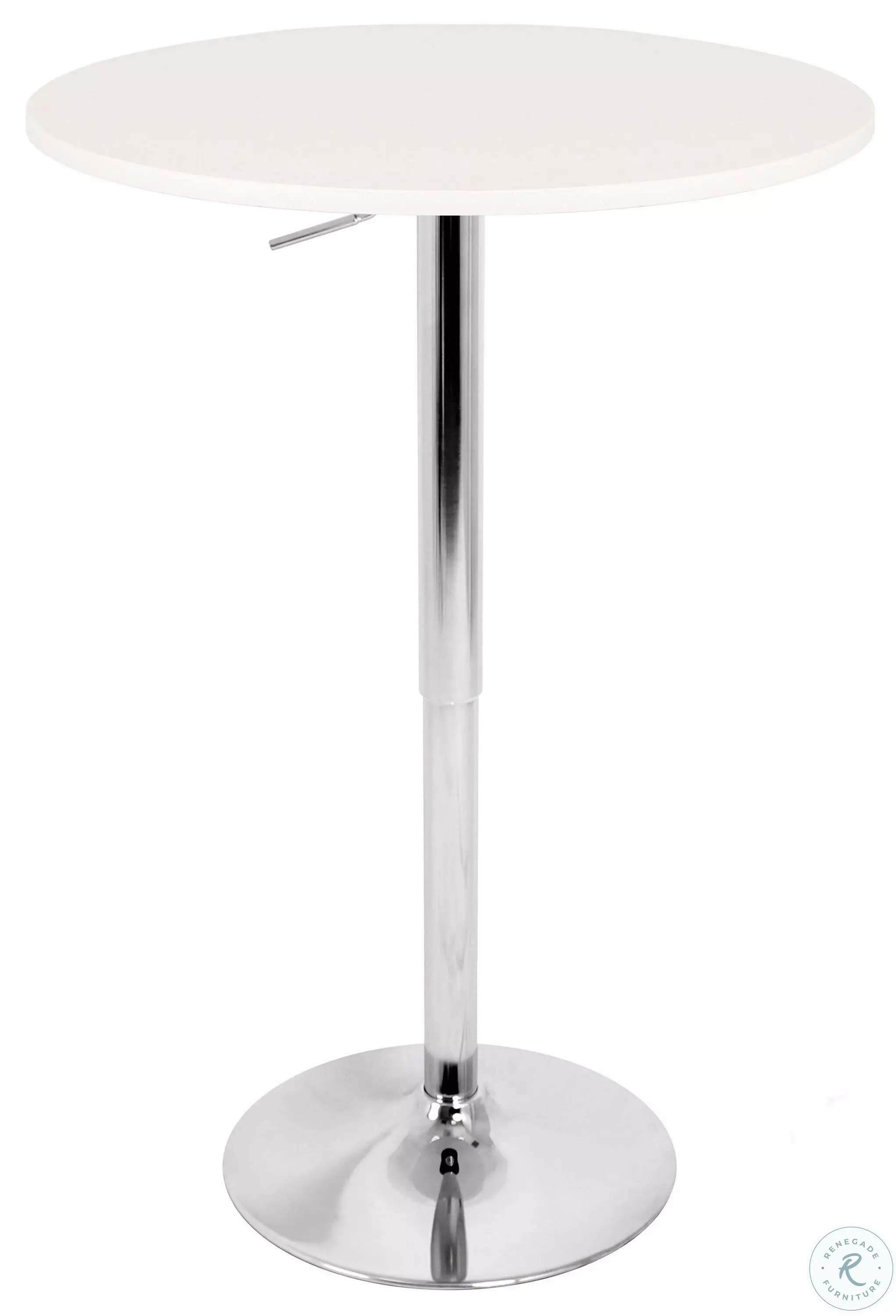 Adjustable White Bar Table from Lumisource (BT-ADJ23TW W) | Coleman ...