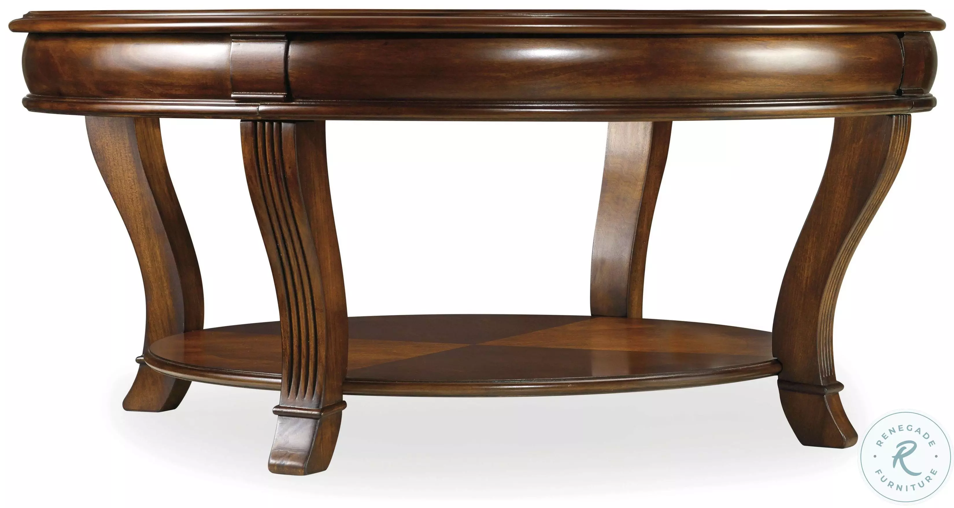 Brookhaven Cherry Round Cocktail Table from Hooker | Coleman Furniture