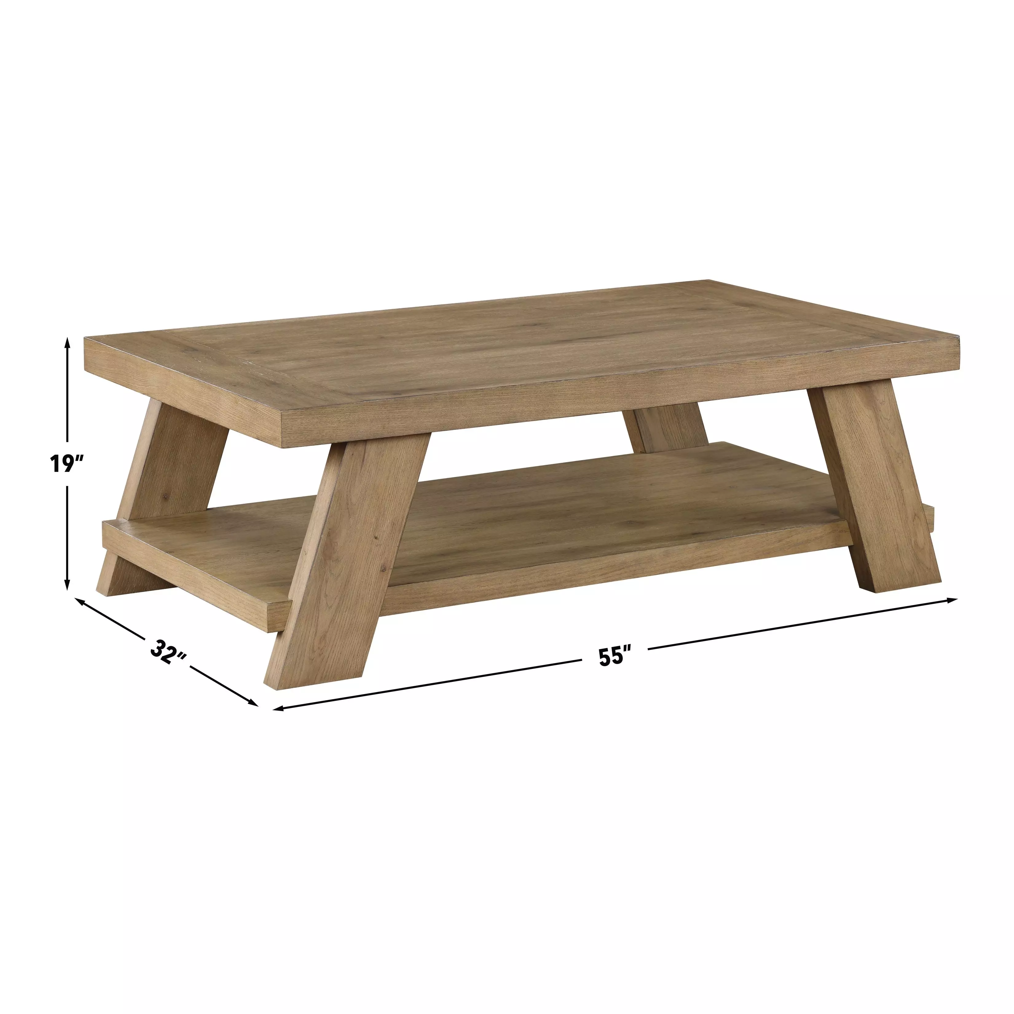 Orinda Brown Rectangular Coffee Table