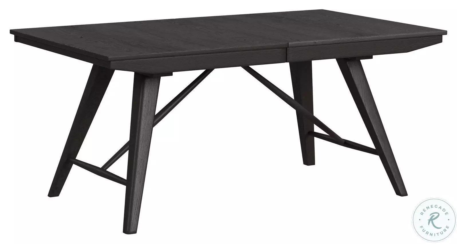 Bayside Black Extendable Trestle Dining Table From Intercon