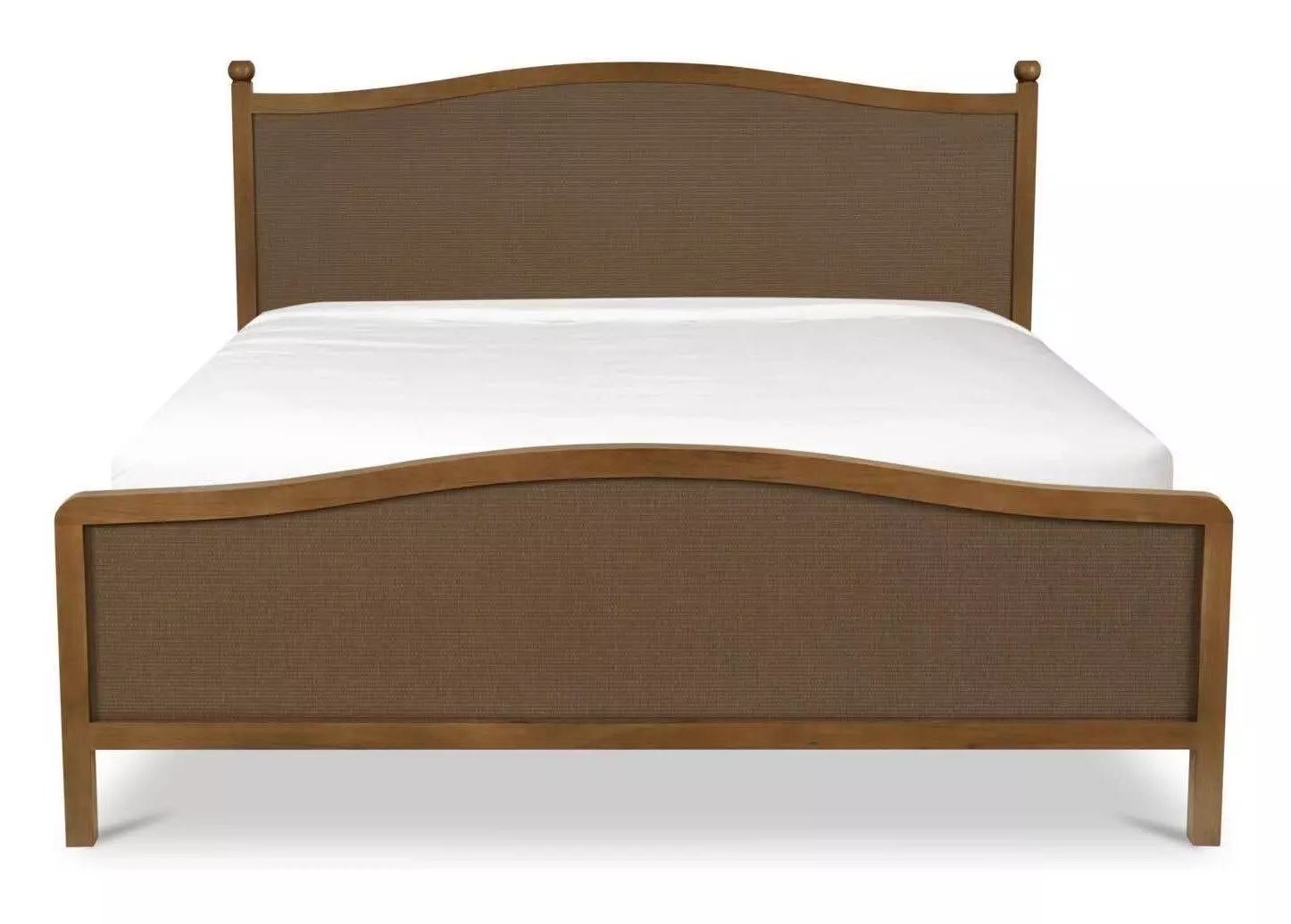 Eve Brown Acacia Wood Queen Panel Bed
