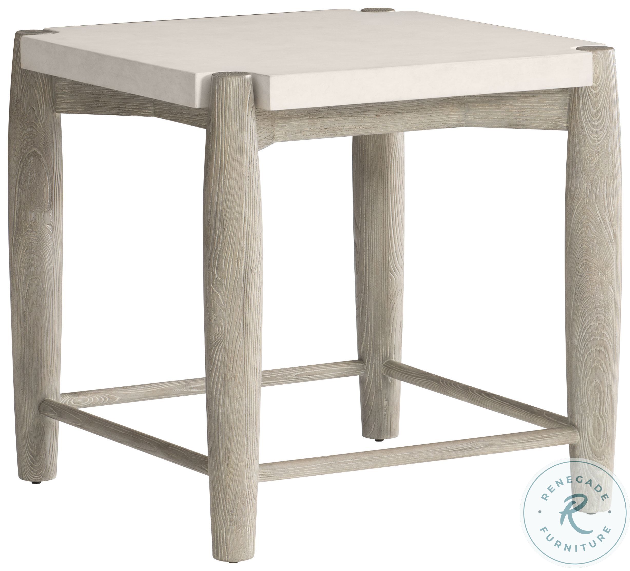 Ashbrook Vellum And Weathered Greige Side Table From Bernhardt