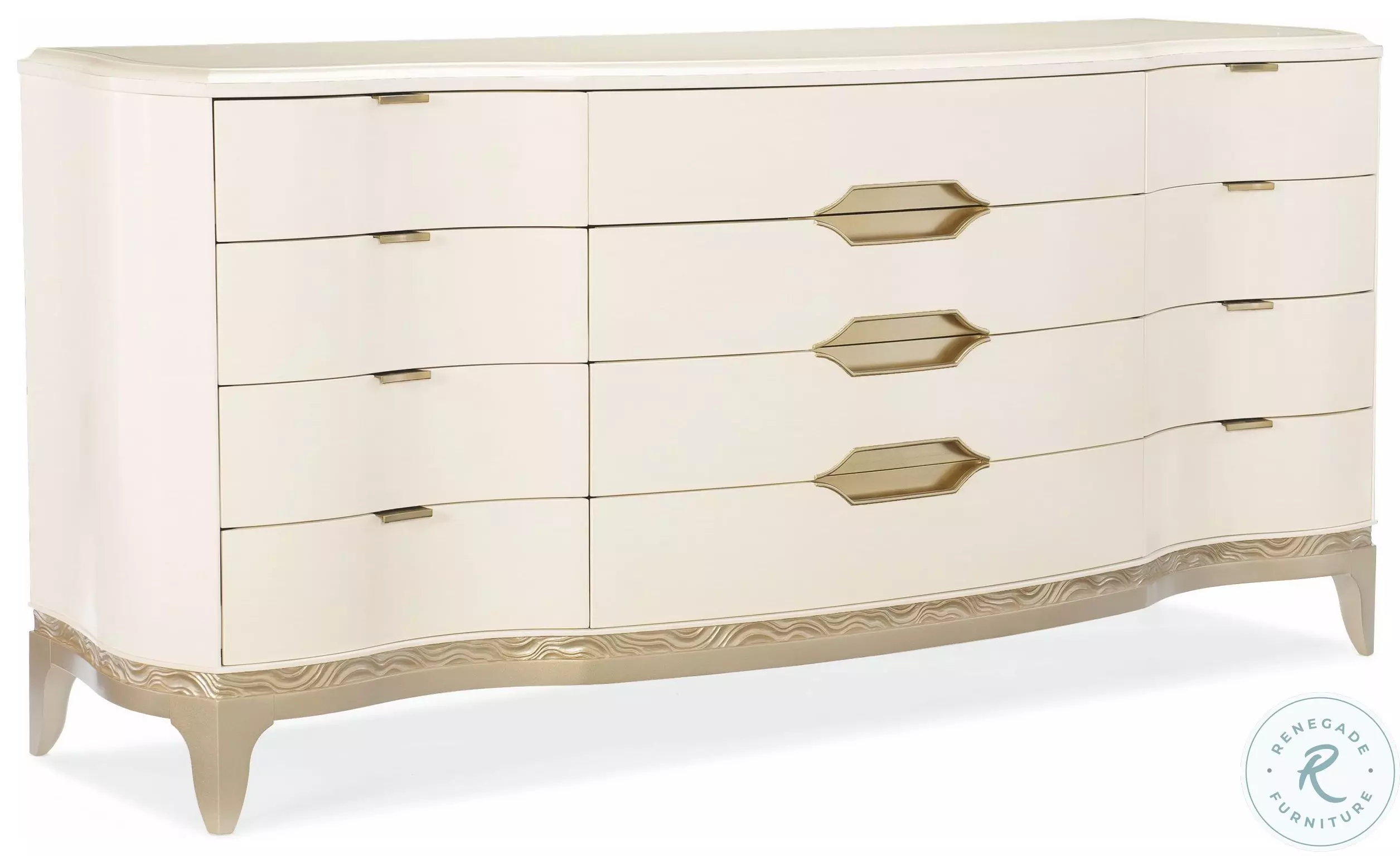 Adela Washed Alabaster And Blush Taupe Dresser From Caracole