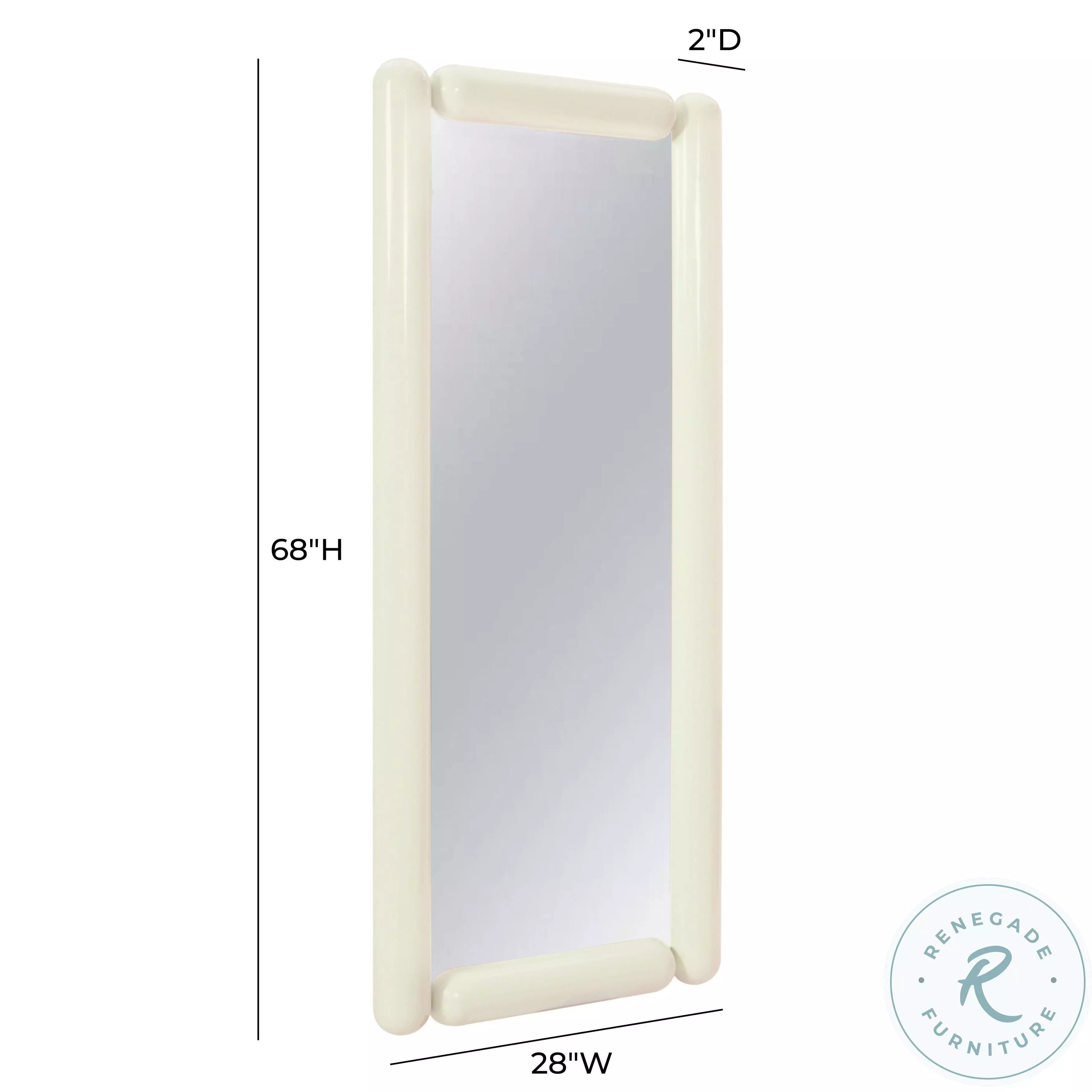 Cozzi Cream Large Floor Mirror
