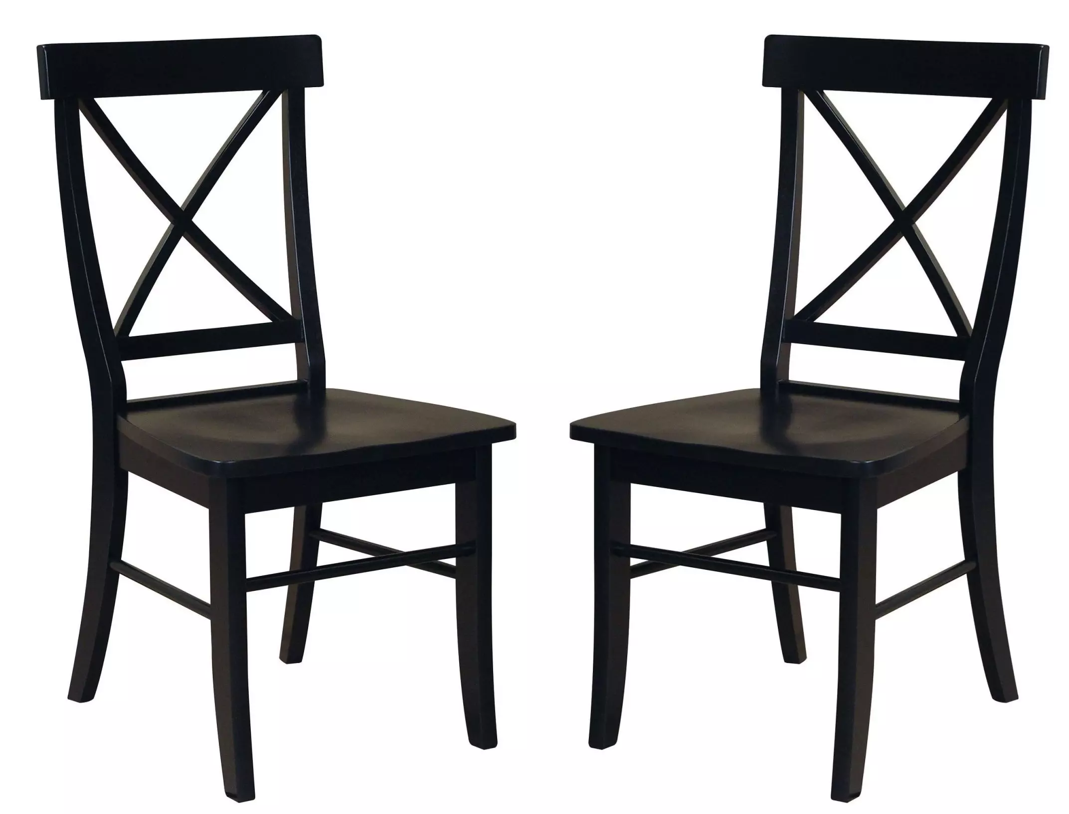 Dining Essentials Black X Back Side Chair Set of 2 from John