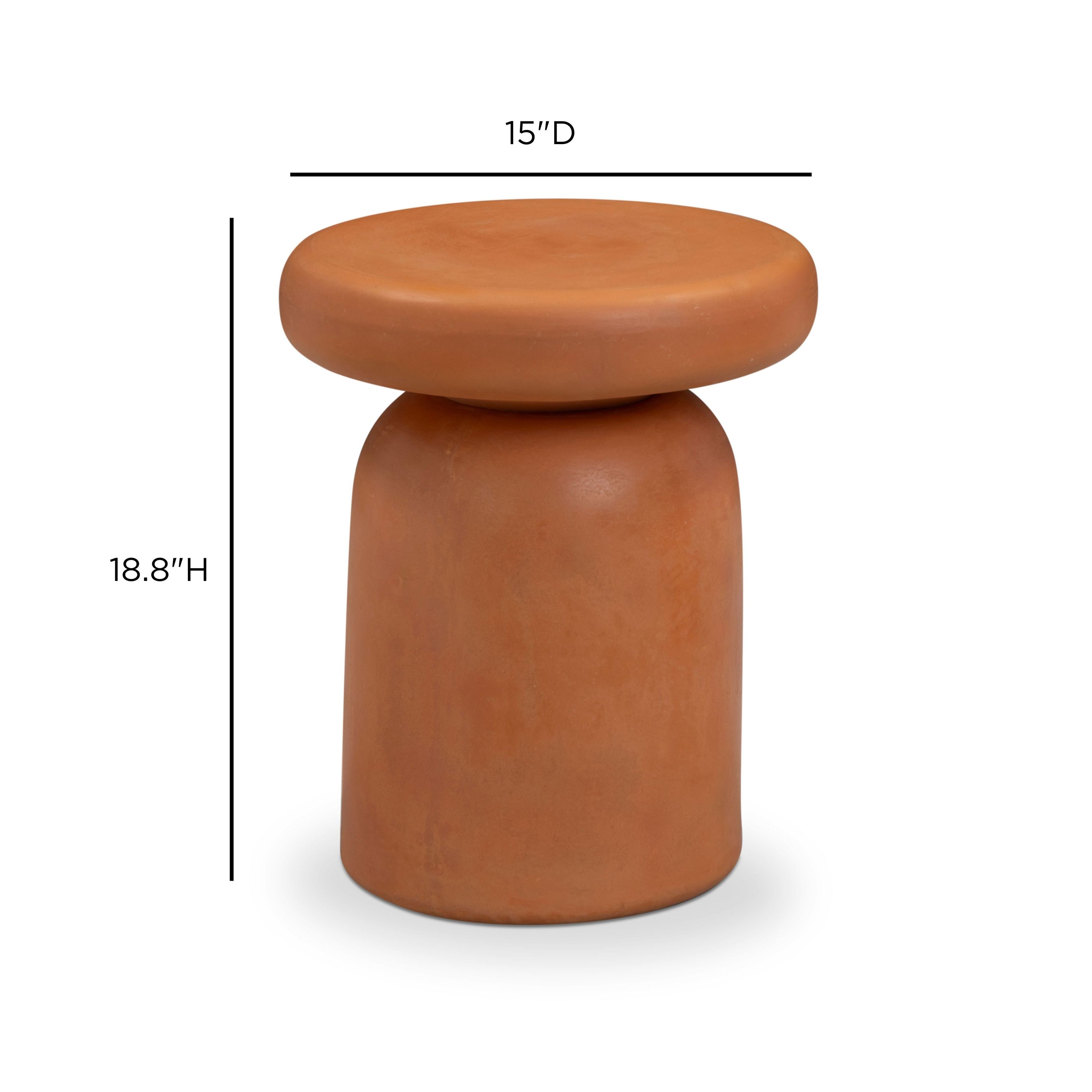 Lydia Orange Outdoor Round Side Table