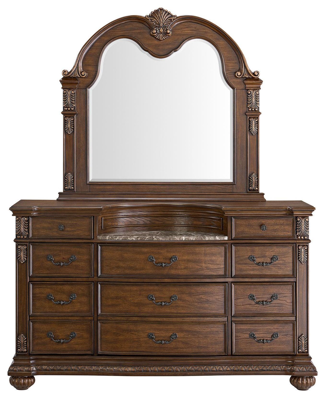 brown mirrored dresser Farson Distressed Dark Walnut Finish Wood Mirror with Door Roundhill Furniture Spacious enough to hold all your essentials Ashley Danabrin 7 Drawer Dresser