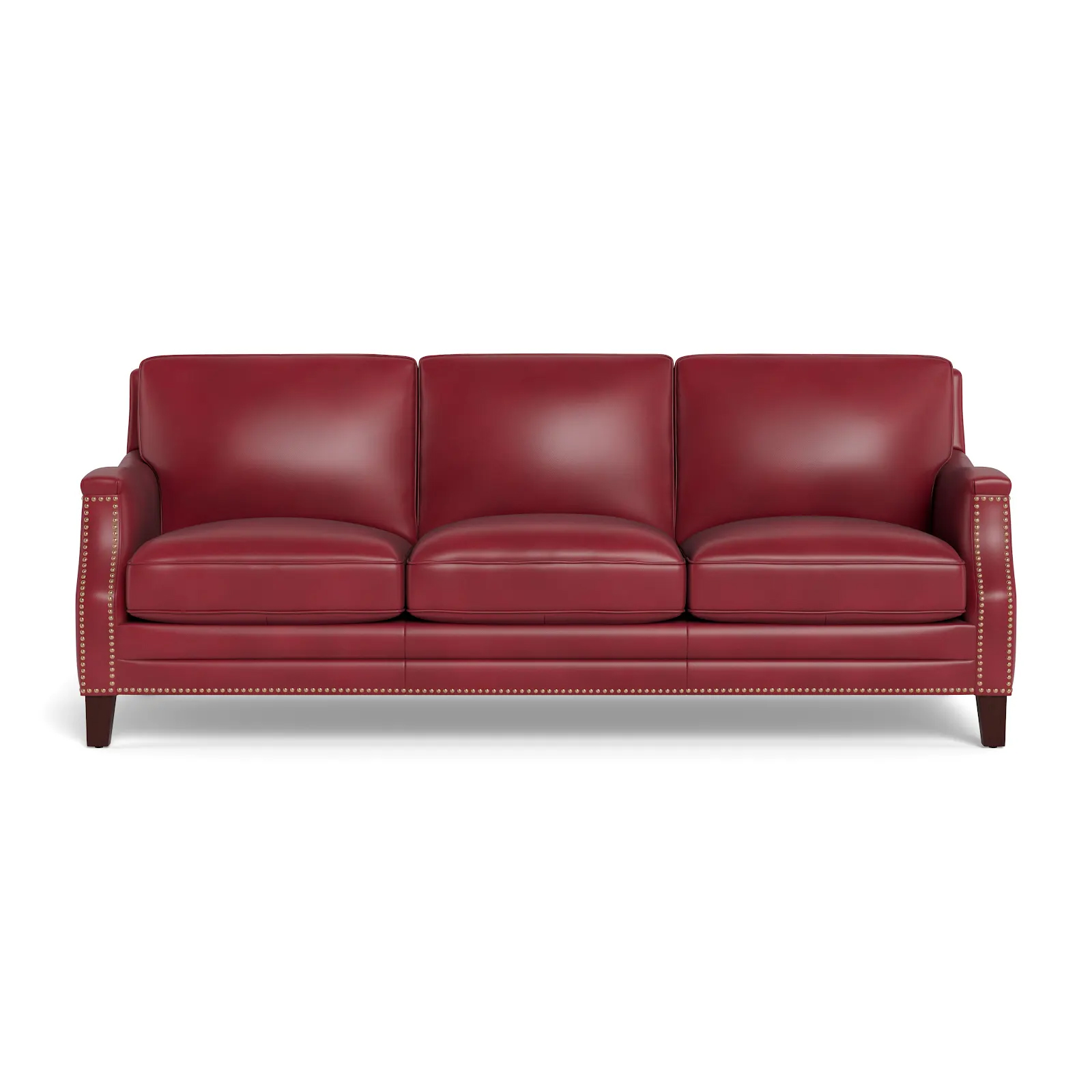 その他 CabCallawayACMEFurnitureDELMAR SOFA3P Camden Cranberry Leather 87