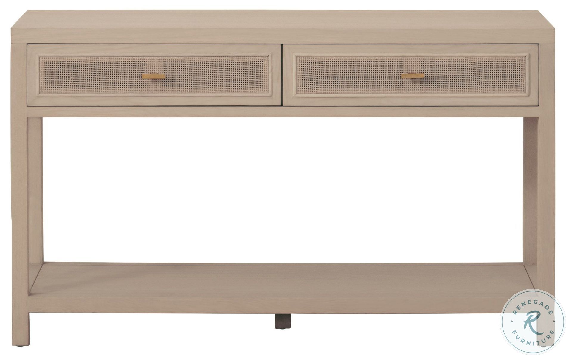 Cane Smoke Gray Oak 2 Drawer Entry Console Table From Essentials for ...