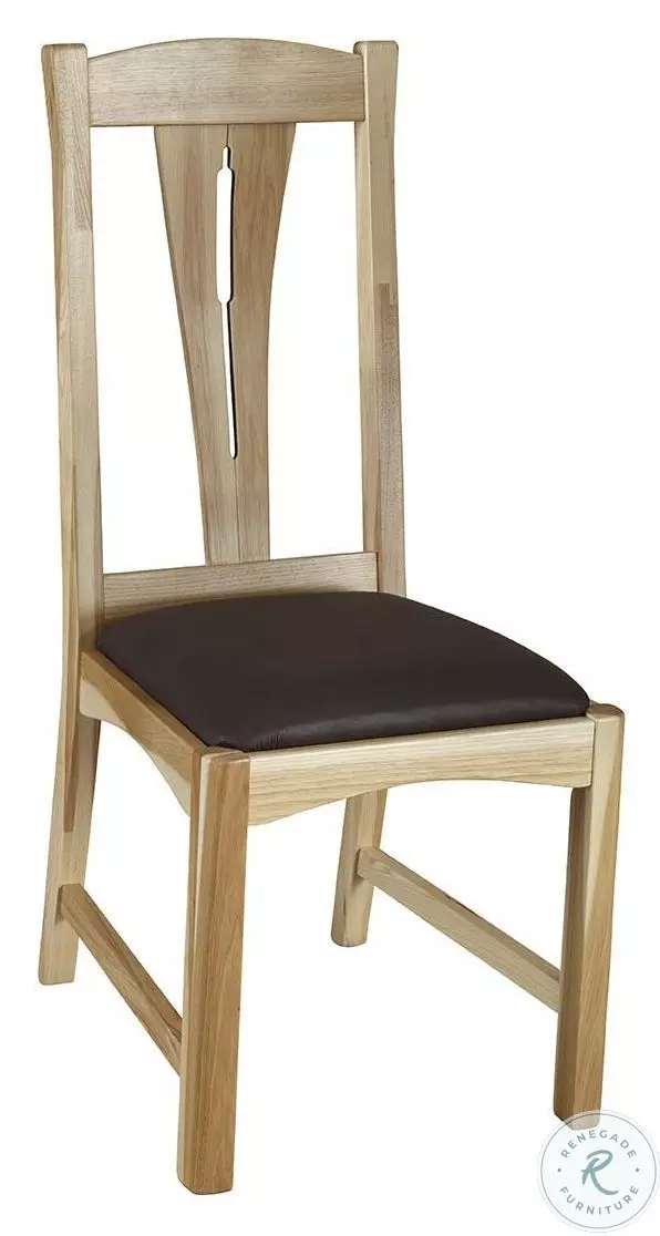 Cattail Bungalow Natural Leather Side Chair Set of 2 From Home