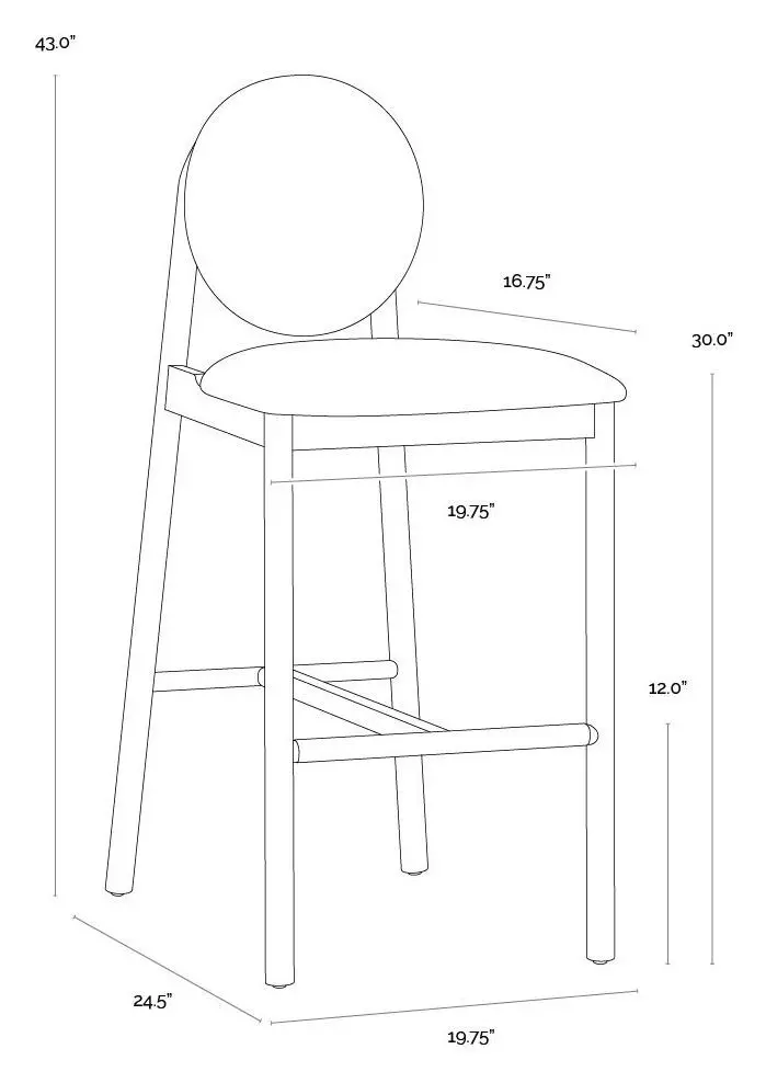 Claribel Bravo Black and Abbington Black Upholstered Bar Stool