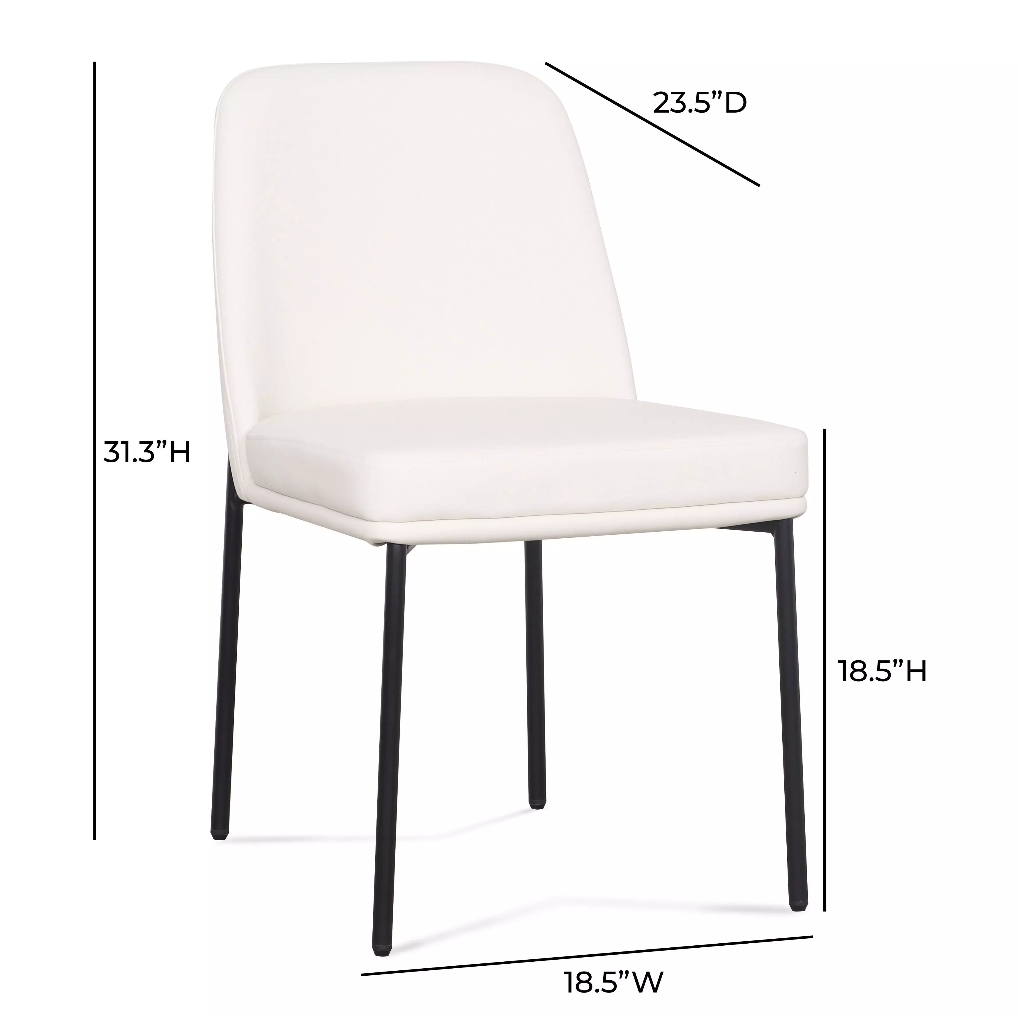 Sydney Cream Upholstered Dining Chair Set of 2