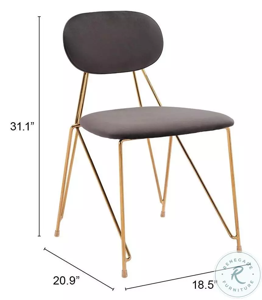 Georges Gray Dining Chair Set of 2