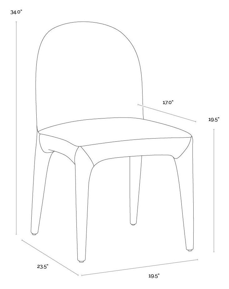 Karina Ivanhoe Mineral Upholstered Dining Chair Set of 2