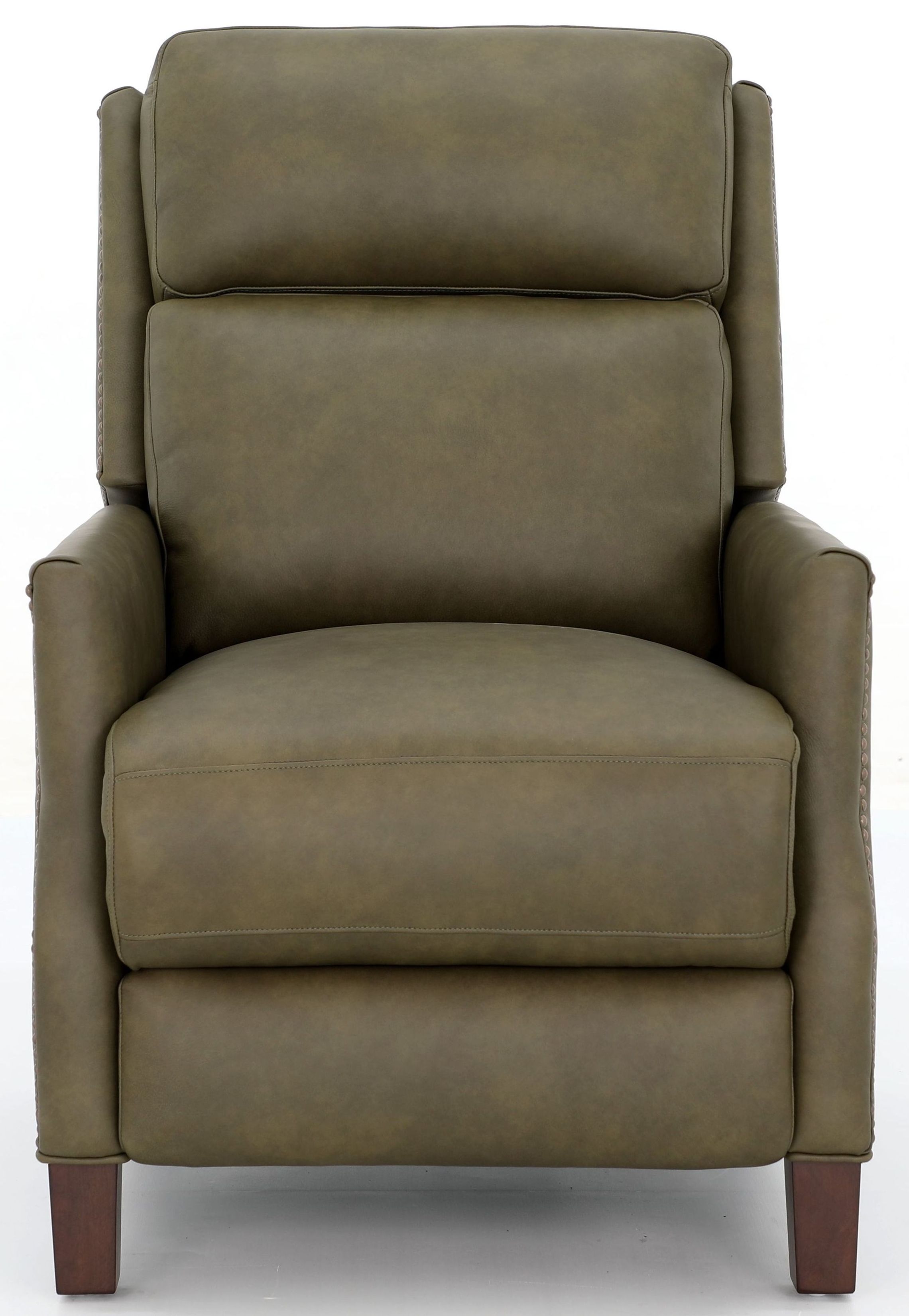 Charlotte Oasis Olive Leather Power Recliner with Power Headrest