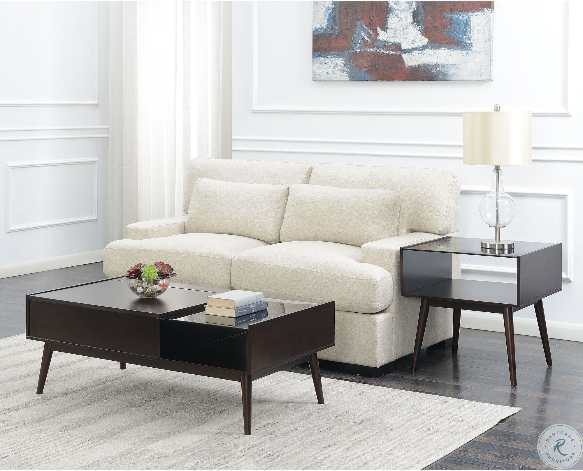 Espresso MidCentury LiftTop Coffee Table from Elements