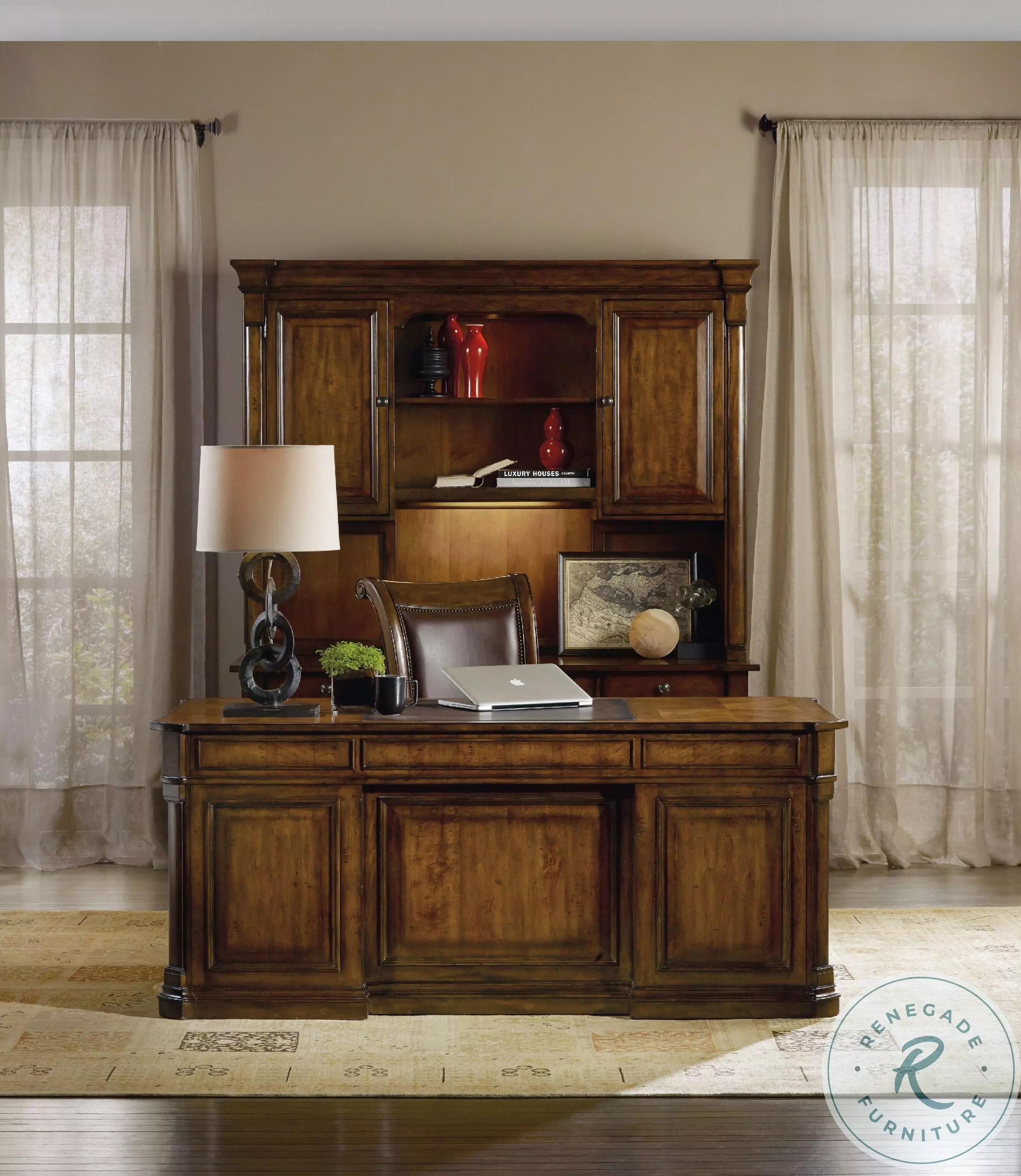 Tynecastle Brown Executive Desk from Hooker | Coleman Furniture