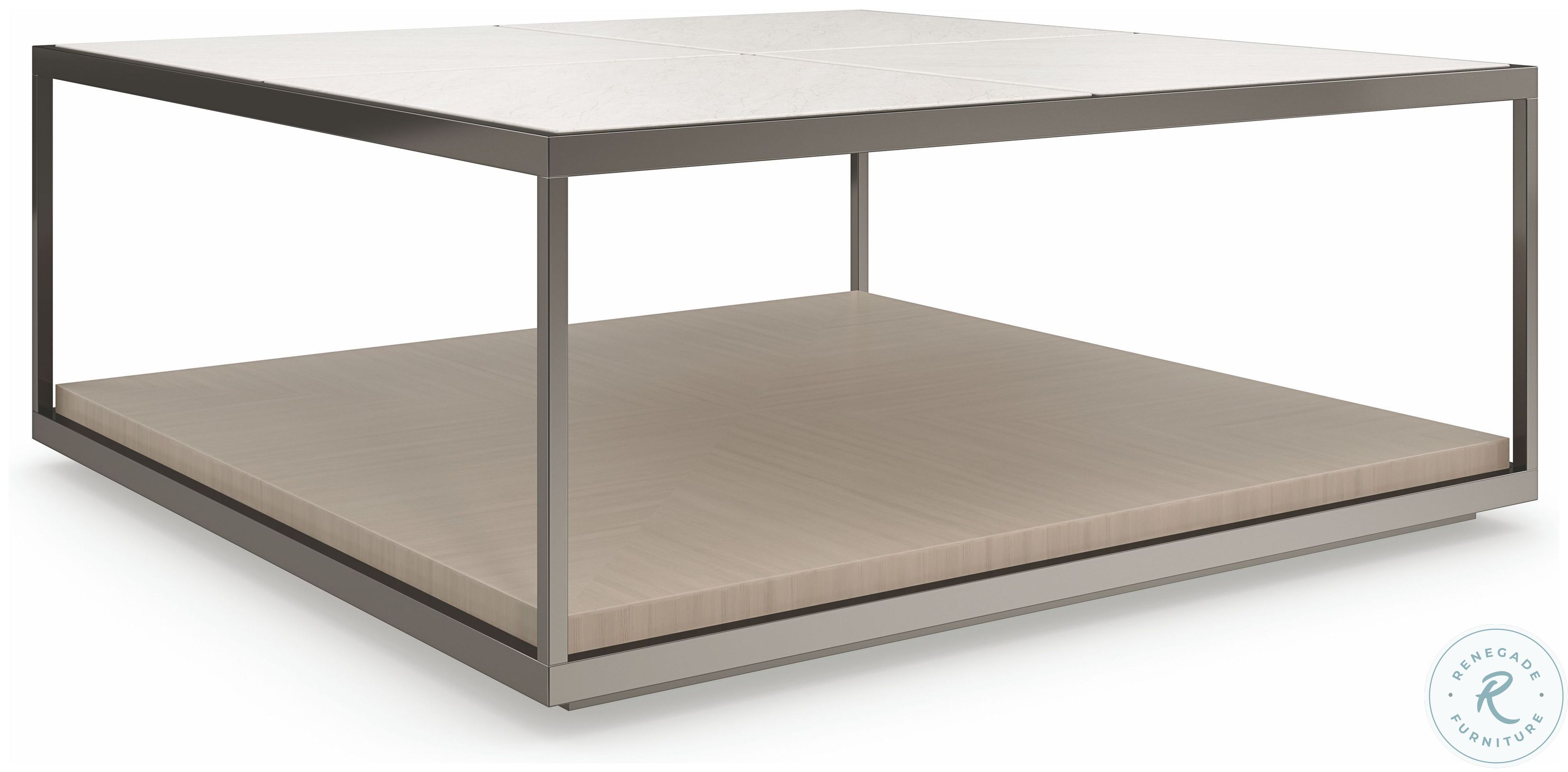 Cartesian Deep Bronze And Woodland Grey Cocktail Table From Caracole