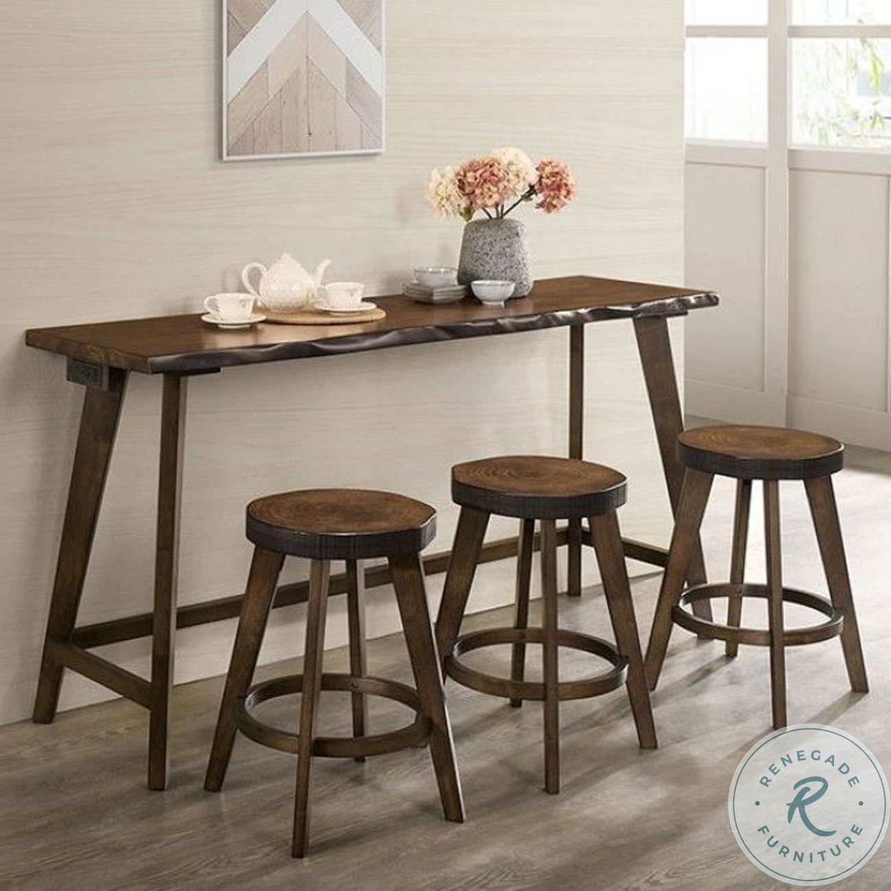 Missoula Walnut 4 Piece Counter Height Dining Set From Furniture of