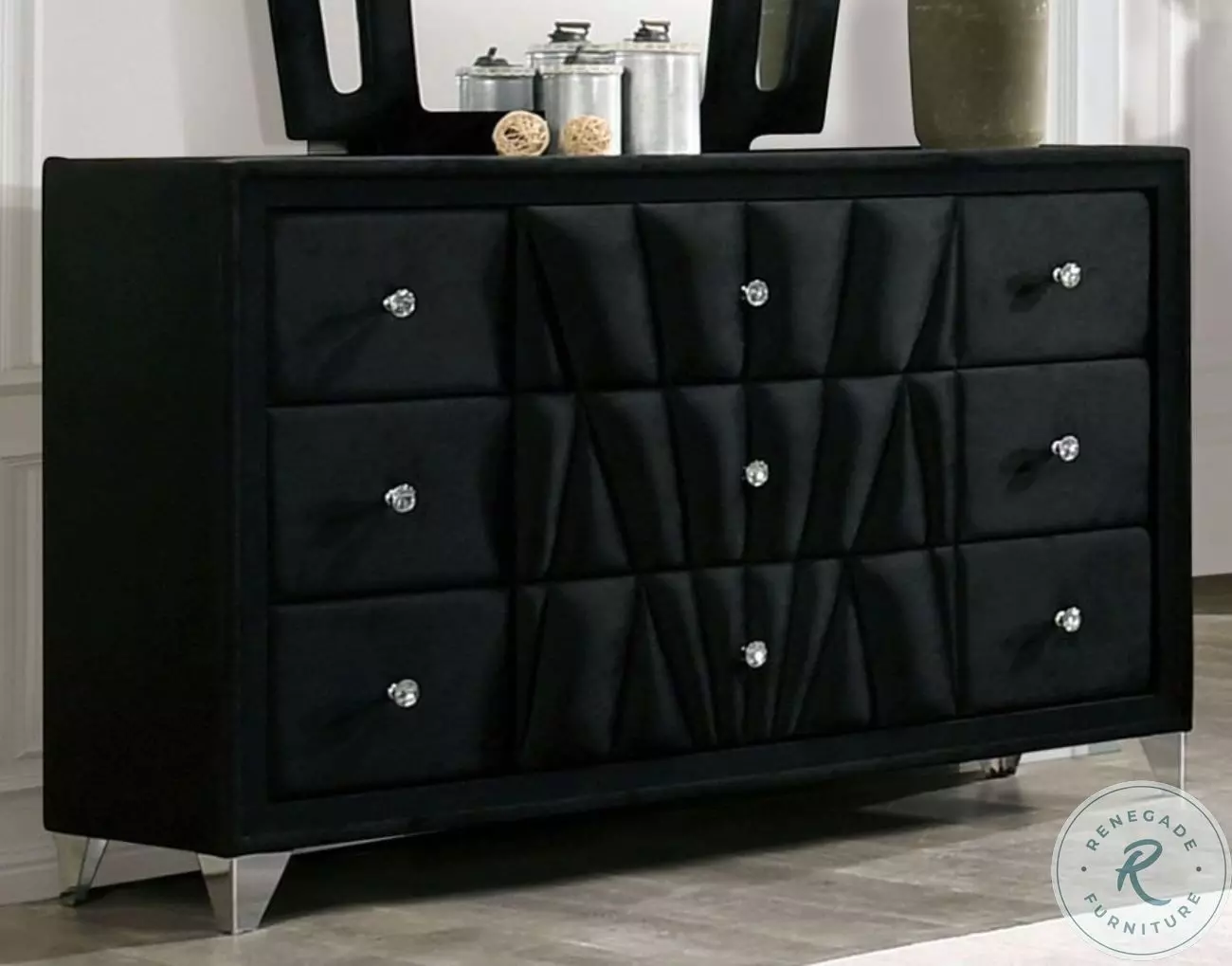 black dresser near me Laurelin Black Dresser and Mirror — Lifestyle Furniture main image 0