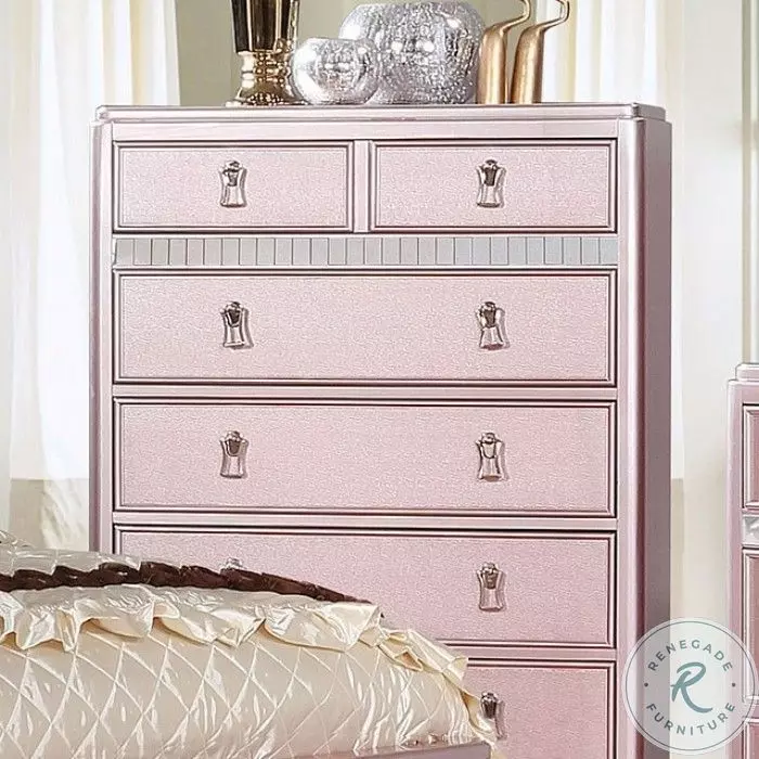 Ariston Rose Gold Chest from Furniture of America | Coleman Furniture