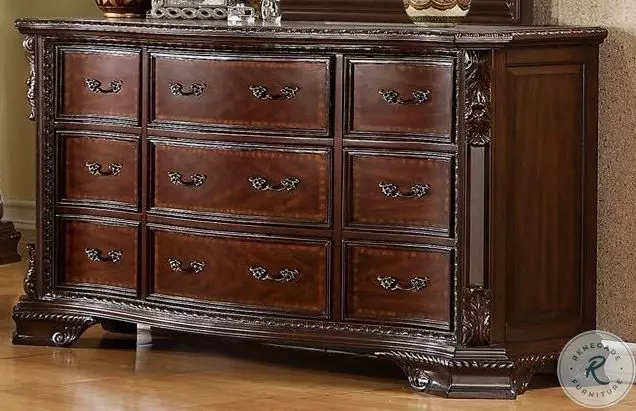 ★ジモティ割あり★  チェスト ブラウン H110.5×D42.5×W80 クリーニング済み TJ1940 Monte Vista I Dresser from Furniture of America (CM7267D