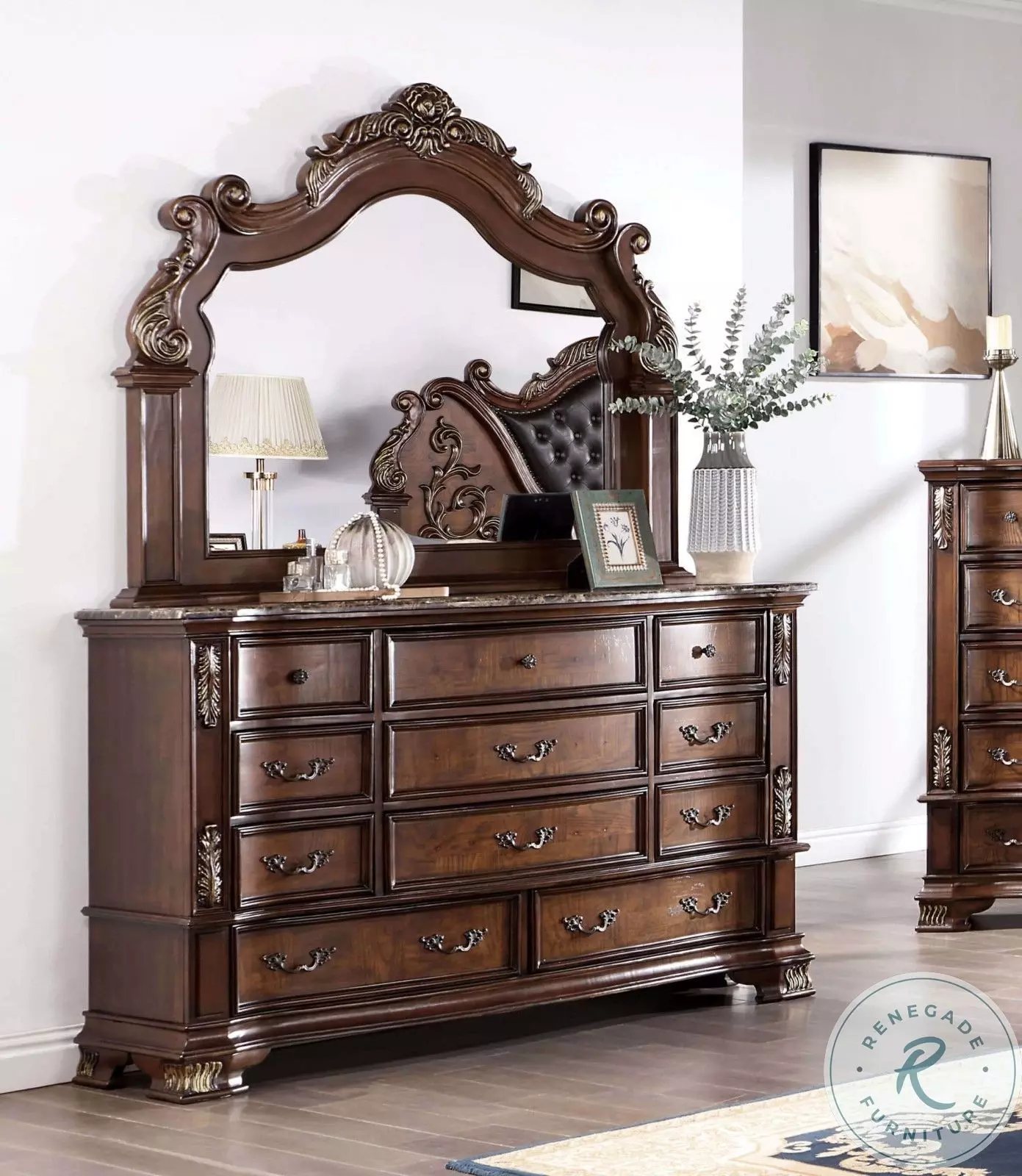 Esparanza Brown Cherry Dresser From Furniture of America | Coleman