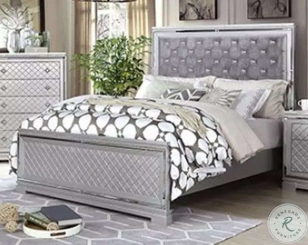 Belleterre Silver Queen Panel Bed From Furniture of America