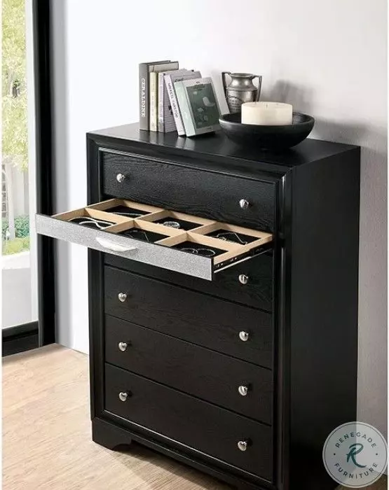 Chrissy Chest (Black) - Furniture of America Chrissy Chest (Black) - Furniture of America