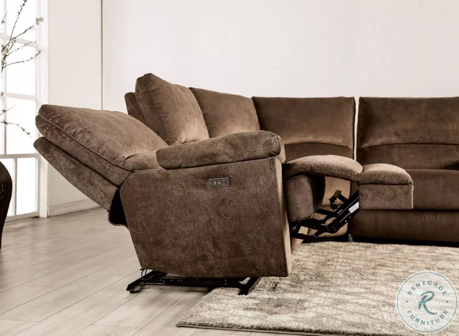Cerelia Brown Power Reclining Sectional from Furniture of America