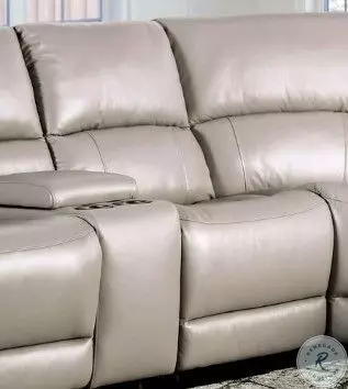Gorgius Light Gray Power Reclining Sectional from Furniture of