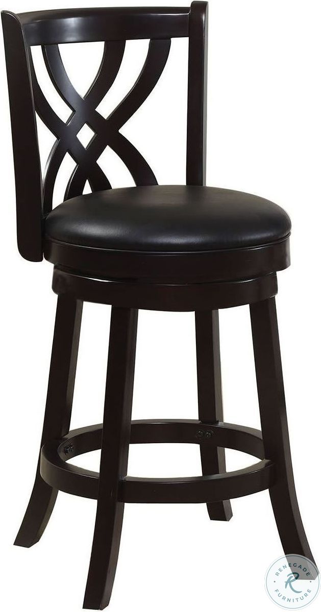 Wendel Espresso 24" Swivel Counter Height Stool From Furniture of
