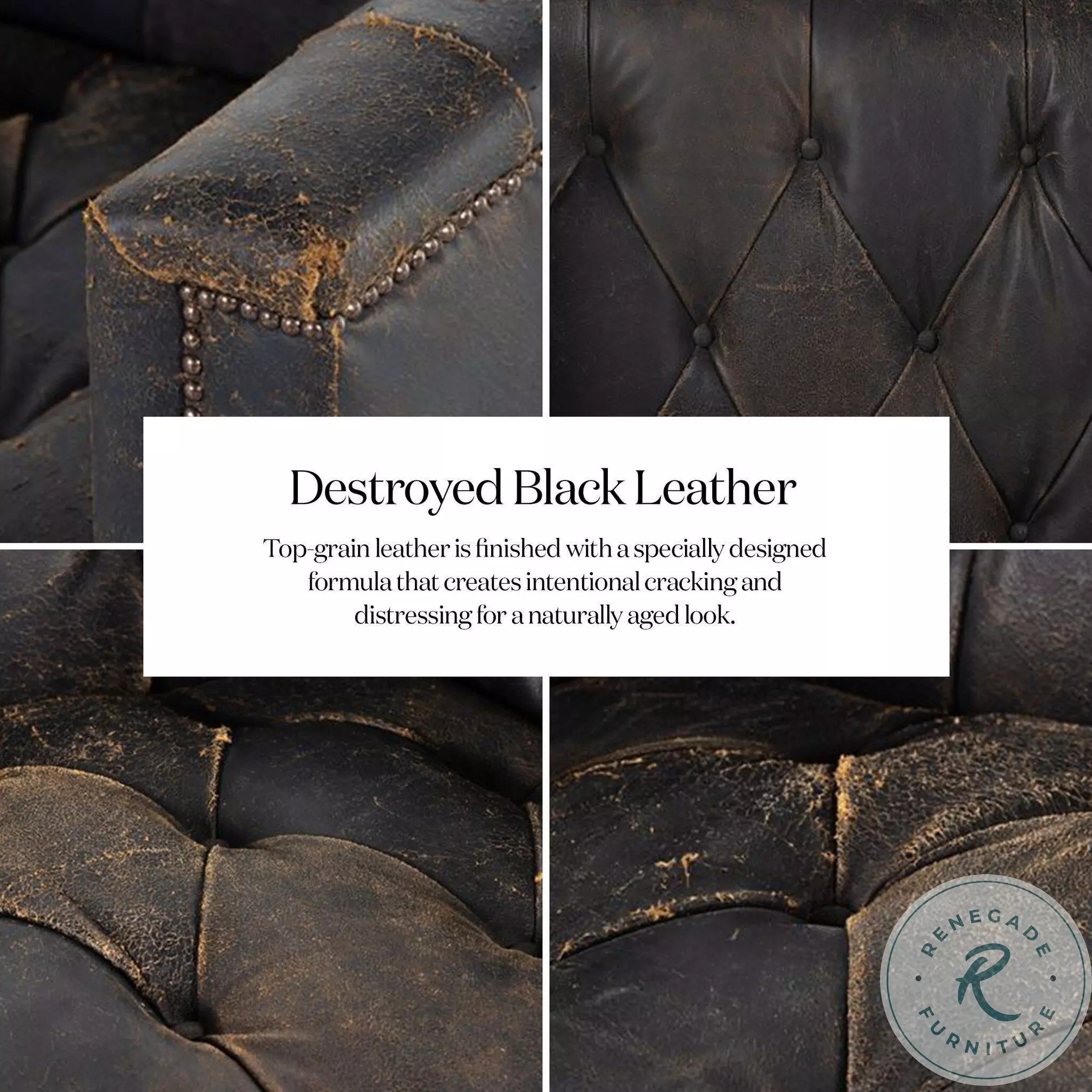 Maxx Destroyed Black Leather 95