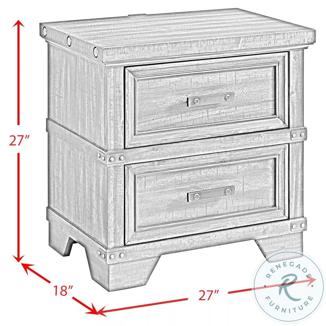 Canyon Ridge Charcoal 2 Drawer Nightstand