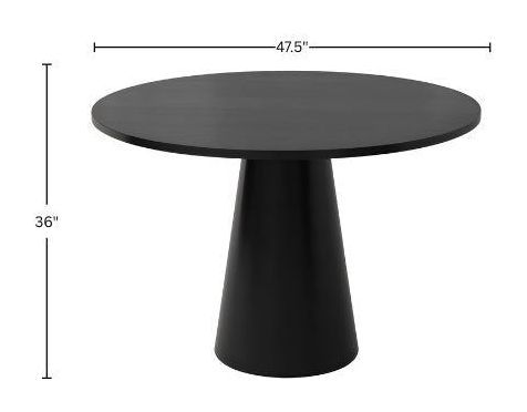 Cove Vintage Black 48" Round Counter Height Table