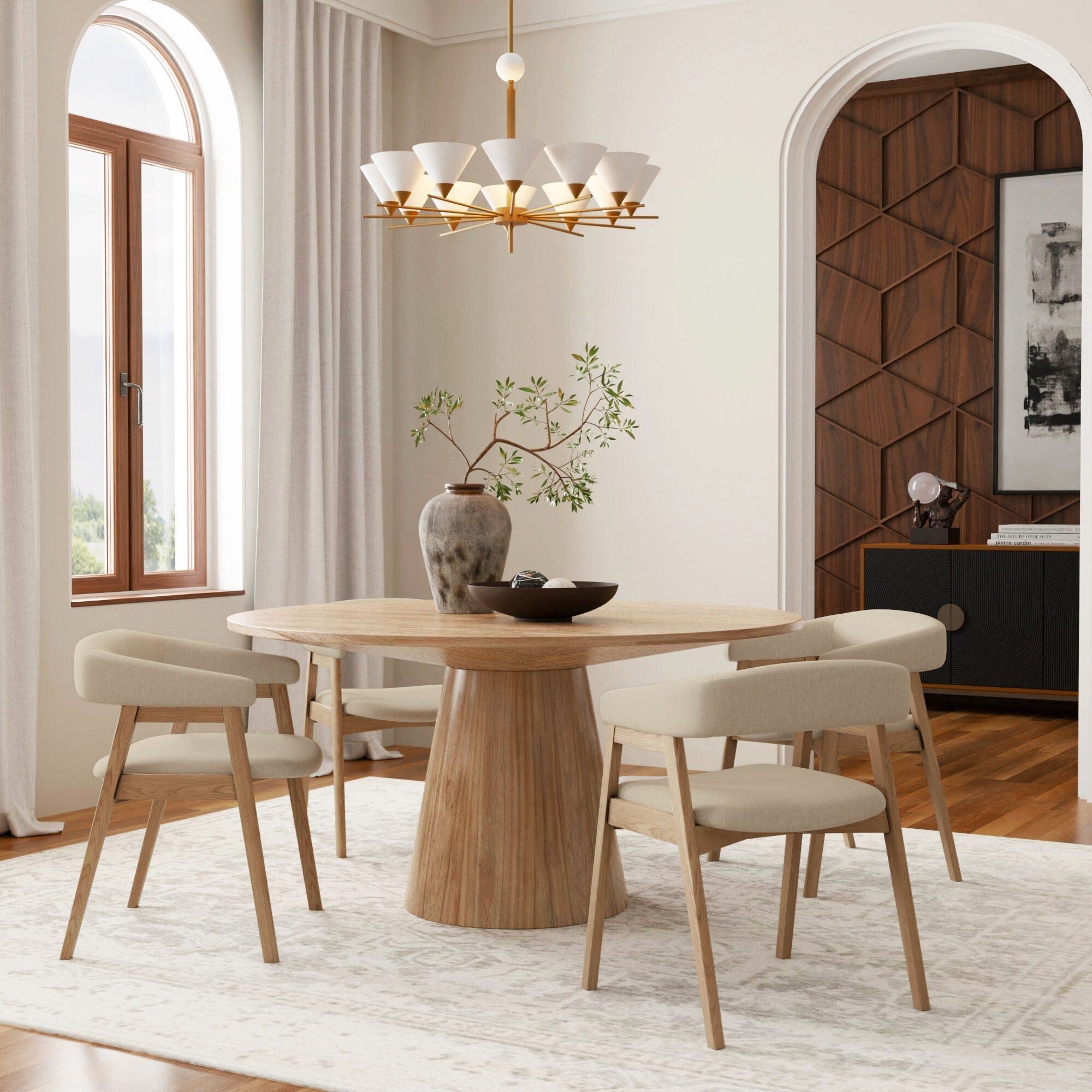 Cove Natural Round Dining Table Dining Room Set From Alpine