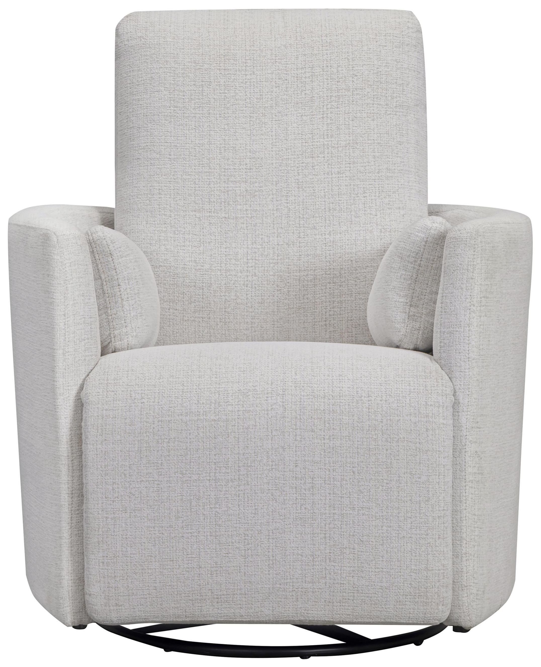 Trenton Acadia White Manual Swivel Glider Recliner with Pillows