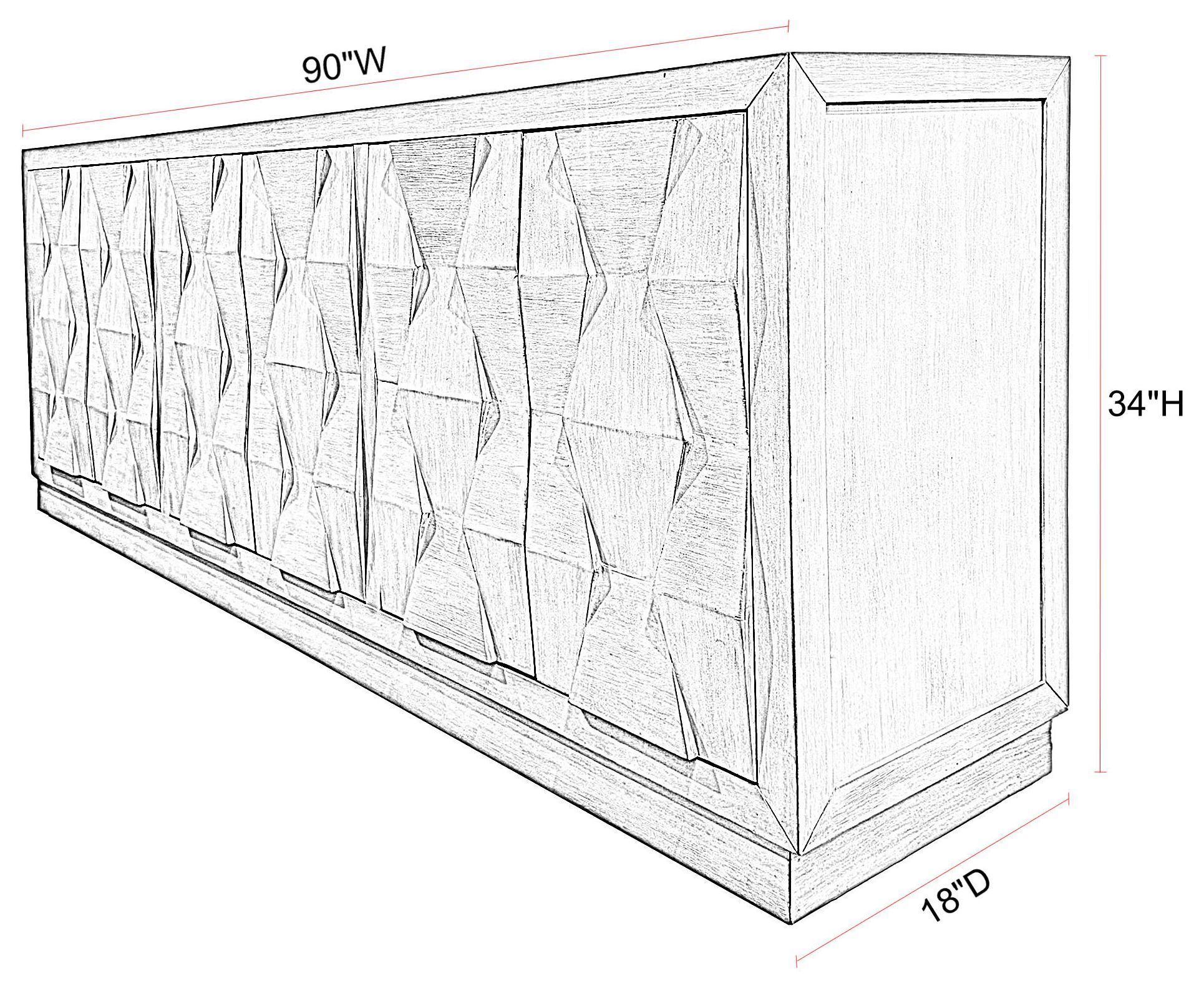Cortina White Wash Console Table