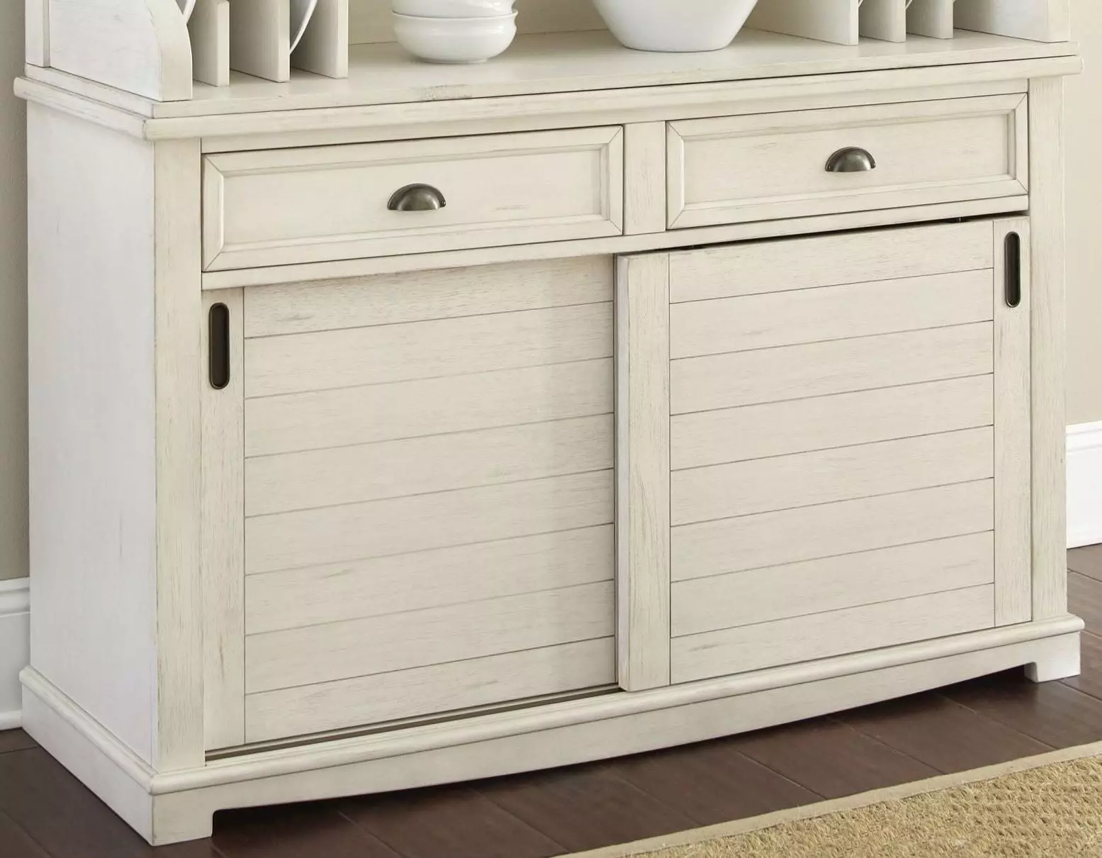 Cayla Distressed White Buffet from Steve Silver | Coleman